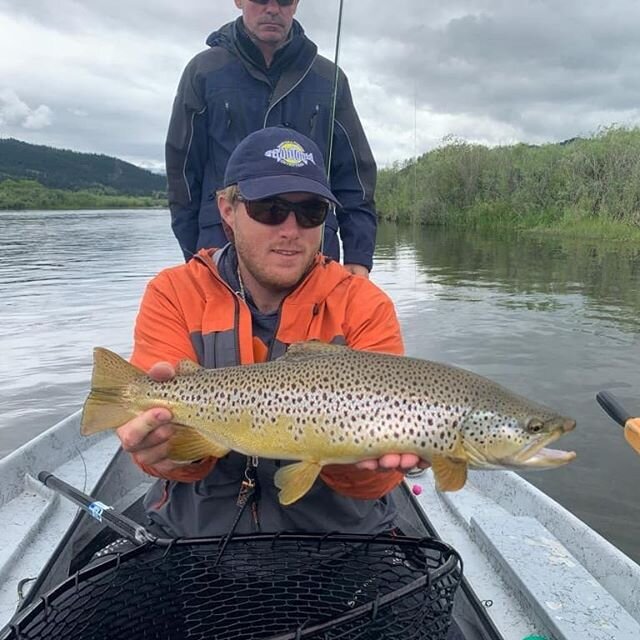 The Mo is on the rise again with rain this week, but the trout don't seem to mind much. #browntown #troutopia @baglimitbill