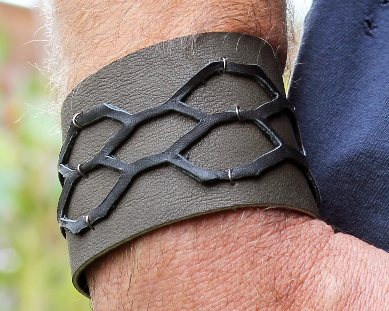 Handmade Leather Cholla Cuff