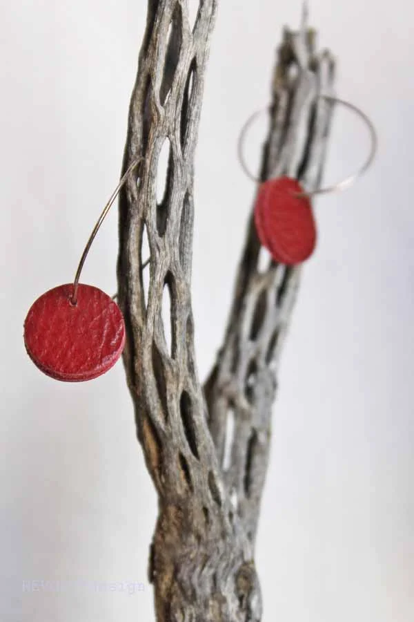 Little Leather Leather Orbiting Moons Earrings