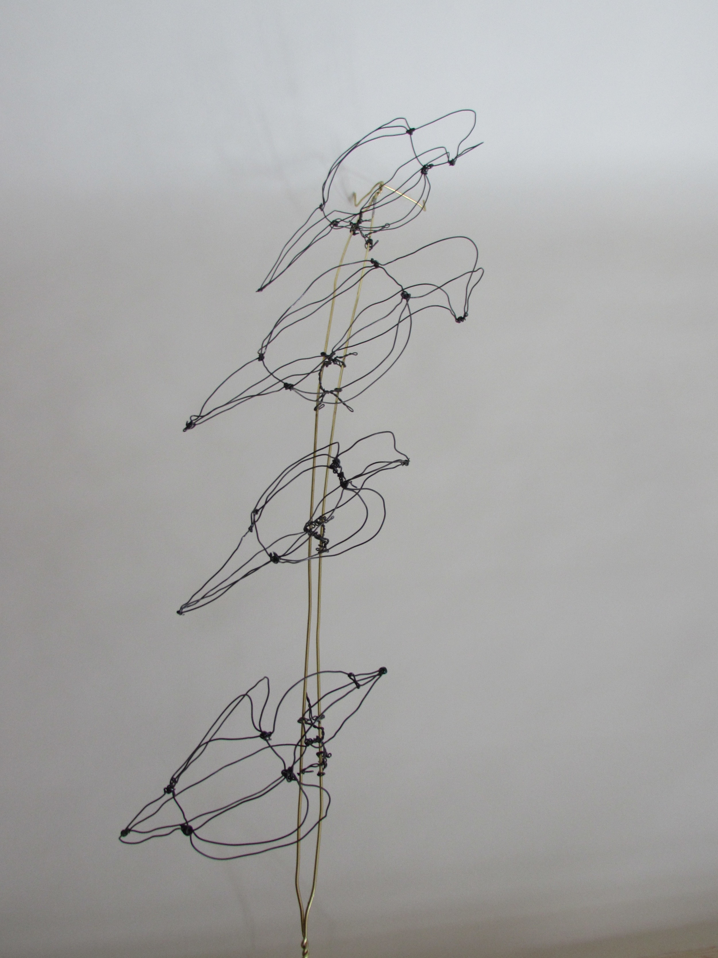 Rich Harkin's Calder-inspired wire drawings invoke Calder-esque tensions between line and form. 