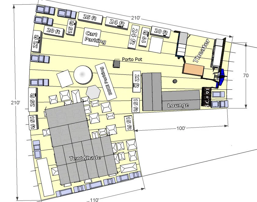 Burning Man staff camp layout