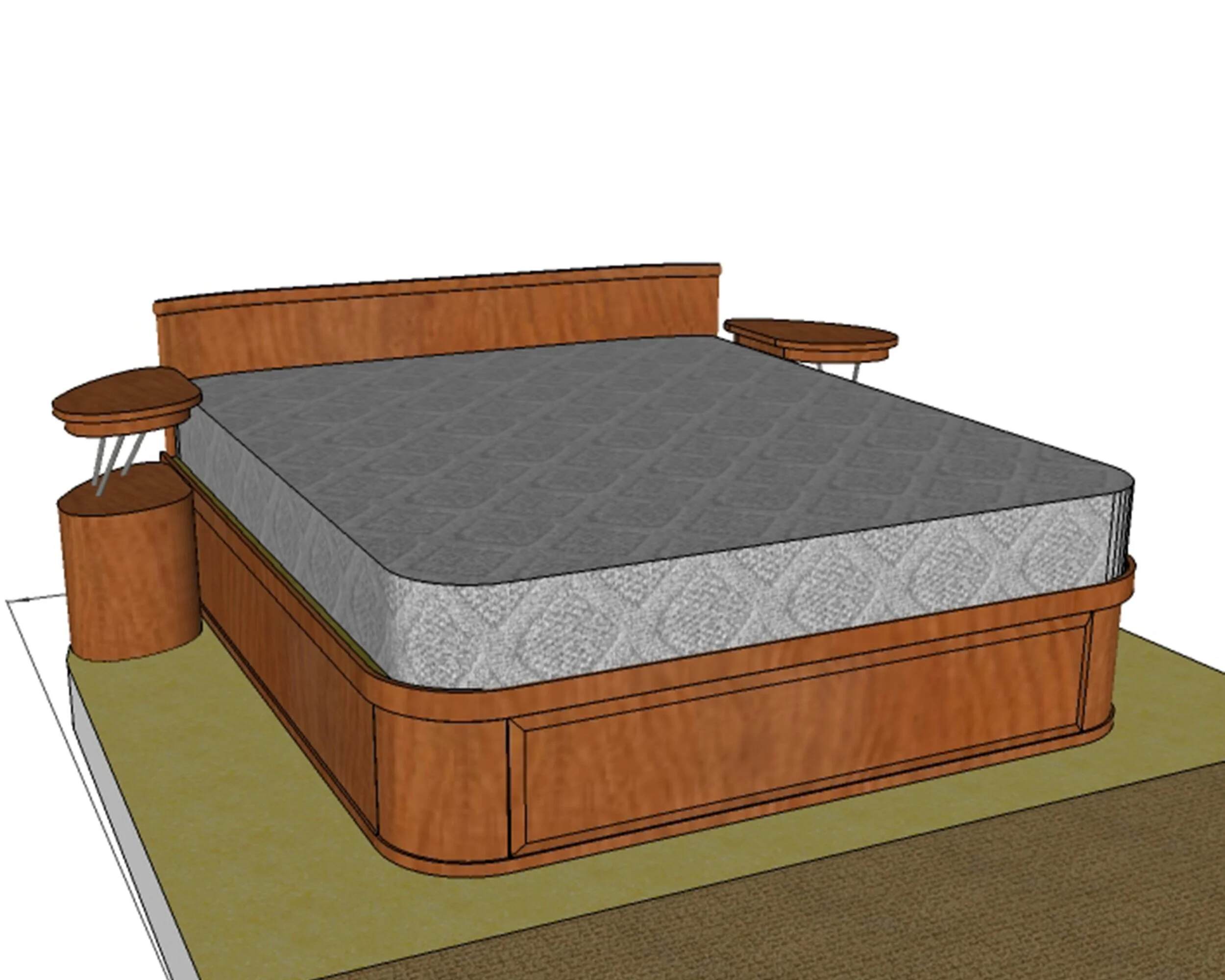 Custom bed for executive trailer renovation