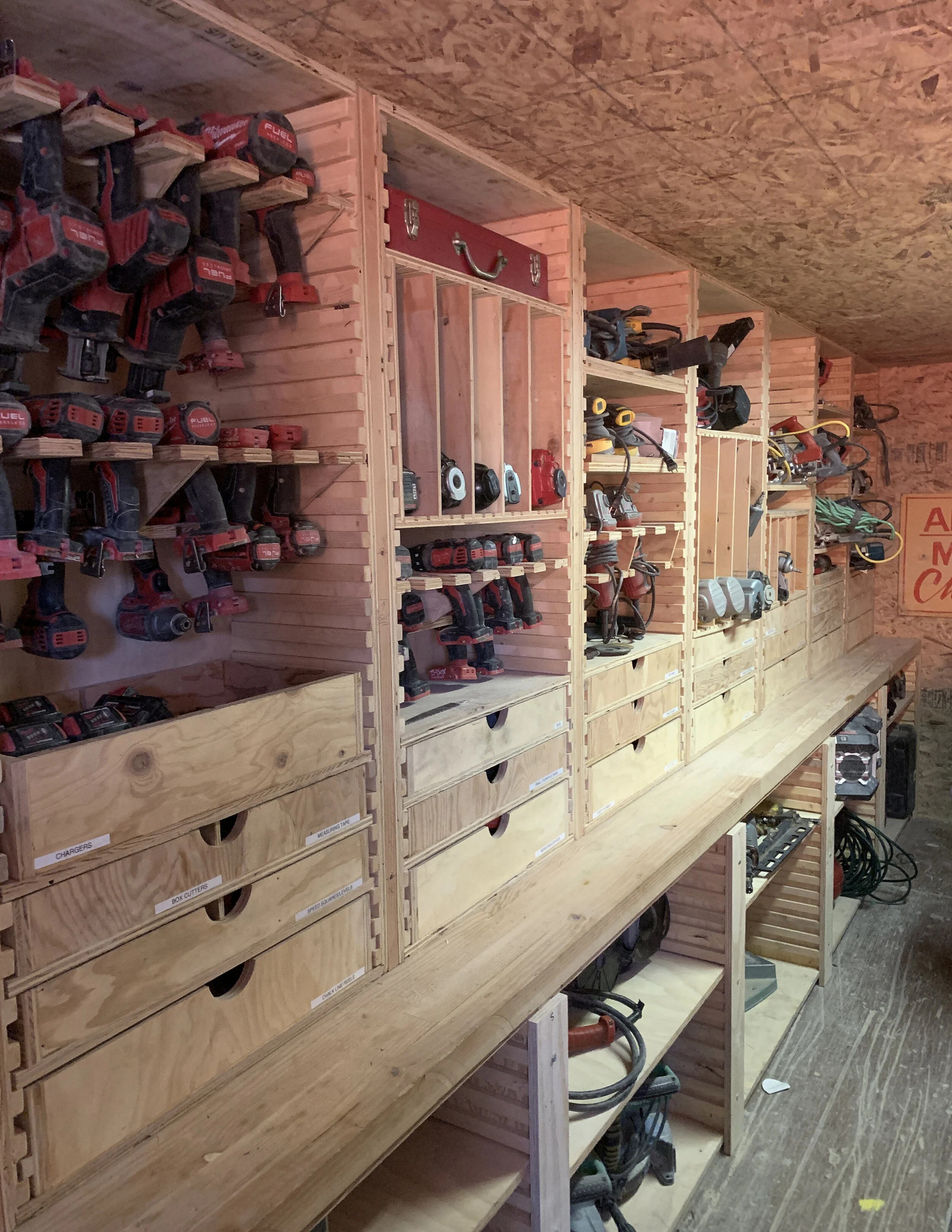 Tool library build out Burning Man 2019