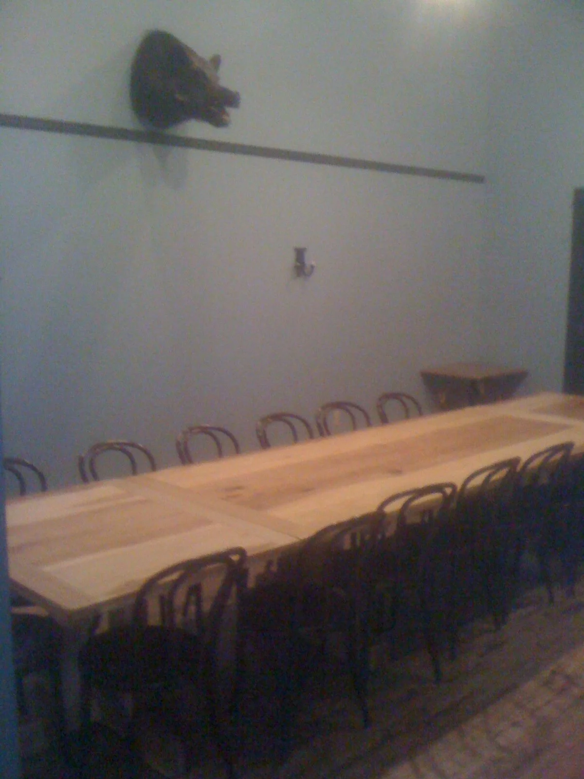Hickory extension tables Parish Oyster Bar Portland, OR