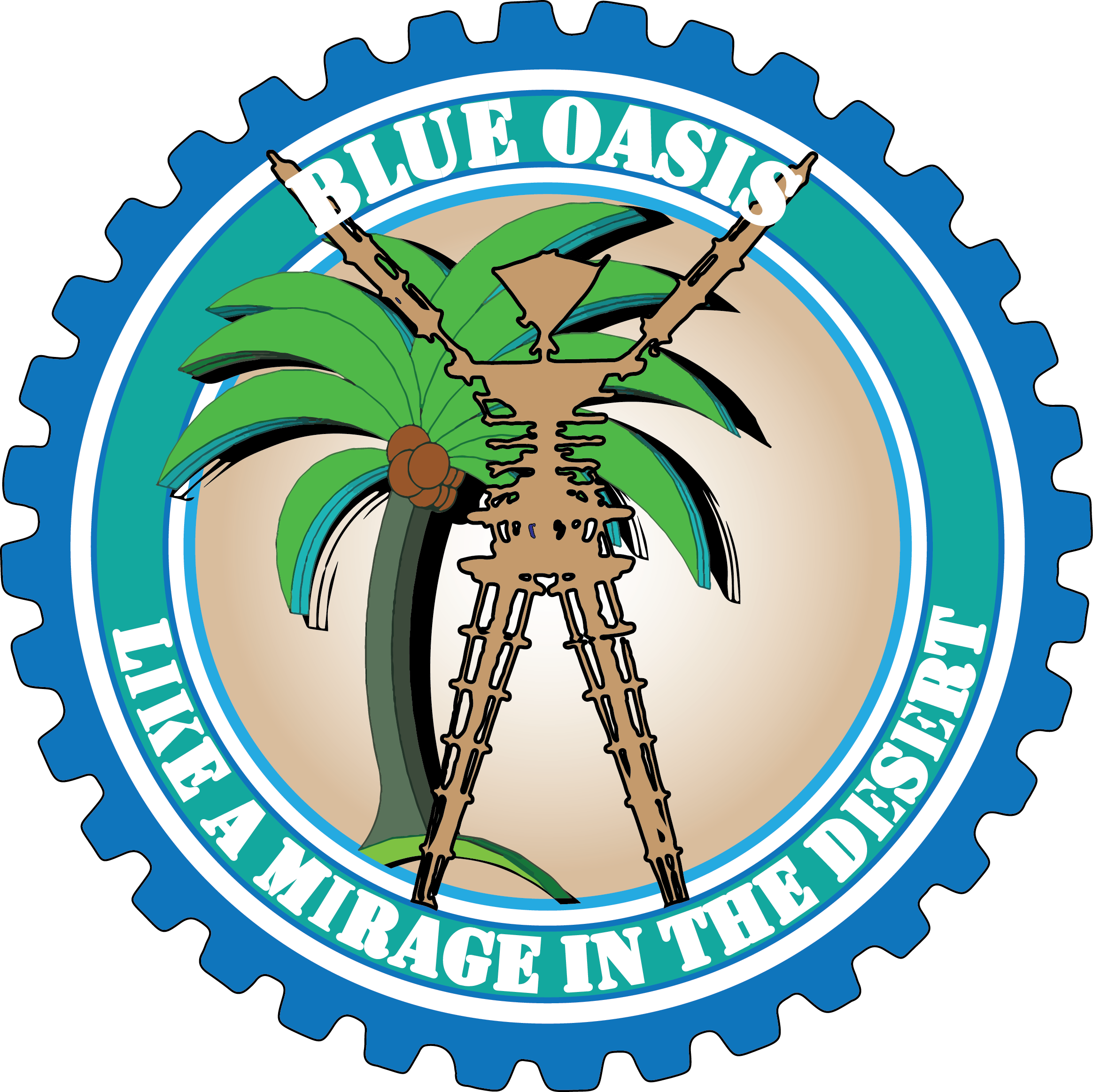 Blue Oasis Logo Burning Man