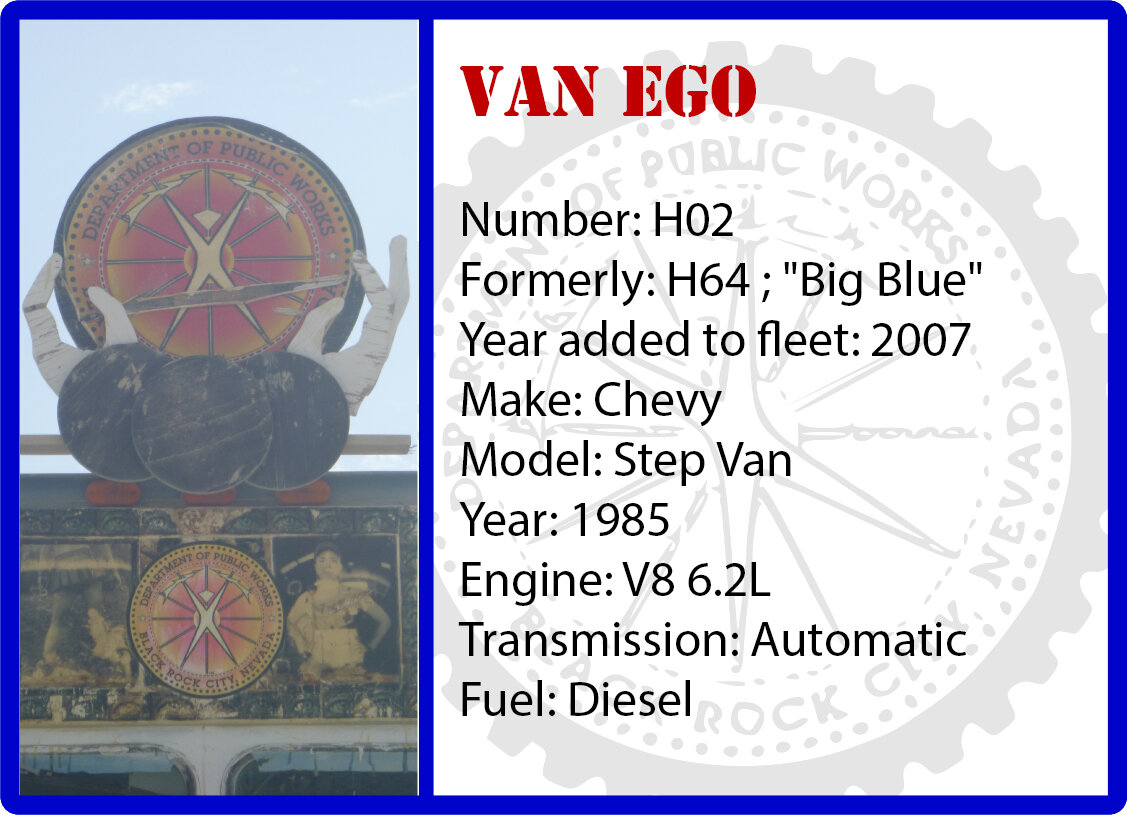 DPW fleet trading card back Burning Man
