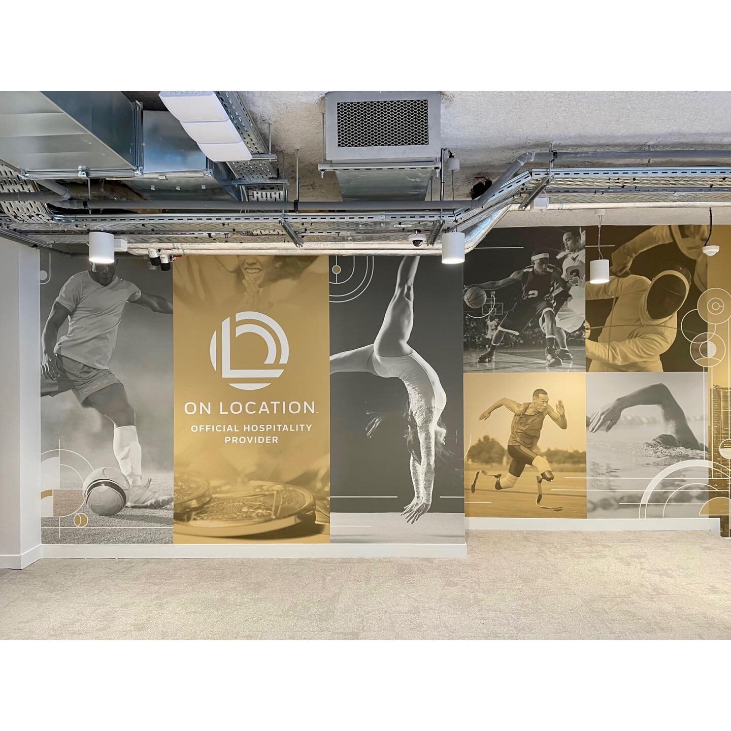 Behold! The first look at @onlocationexp&rsquo;s Paris office for the Olympic Games Paris 2024. 

I created wall graphics throughout the office and adapted numbers from the merchandise style guide into conference room numbers.

I&rsquo;ll be working 