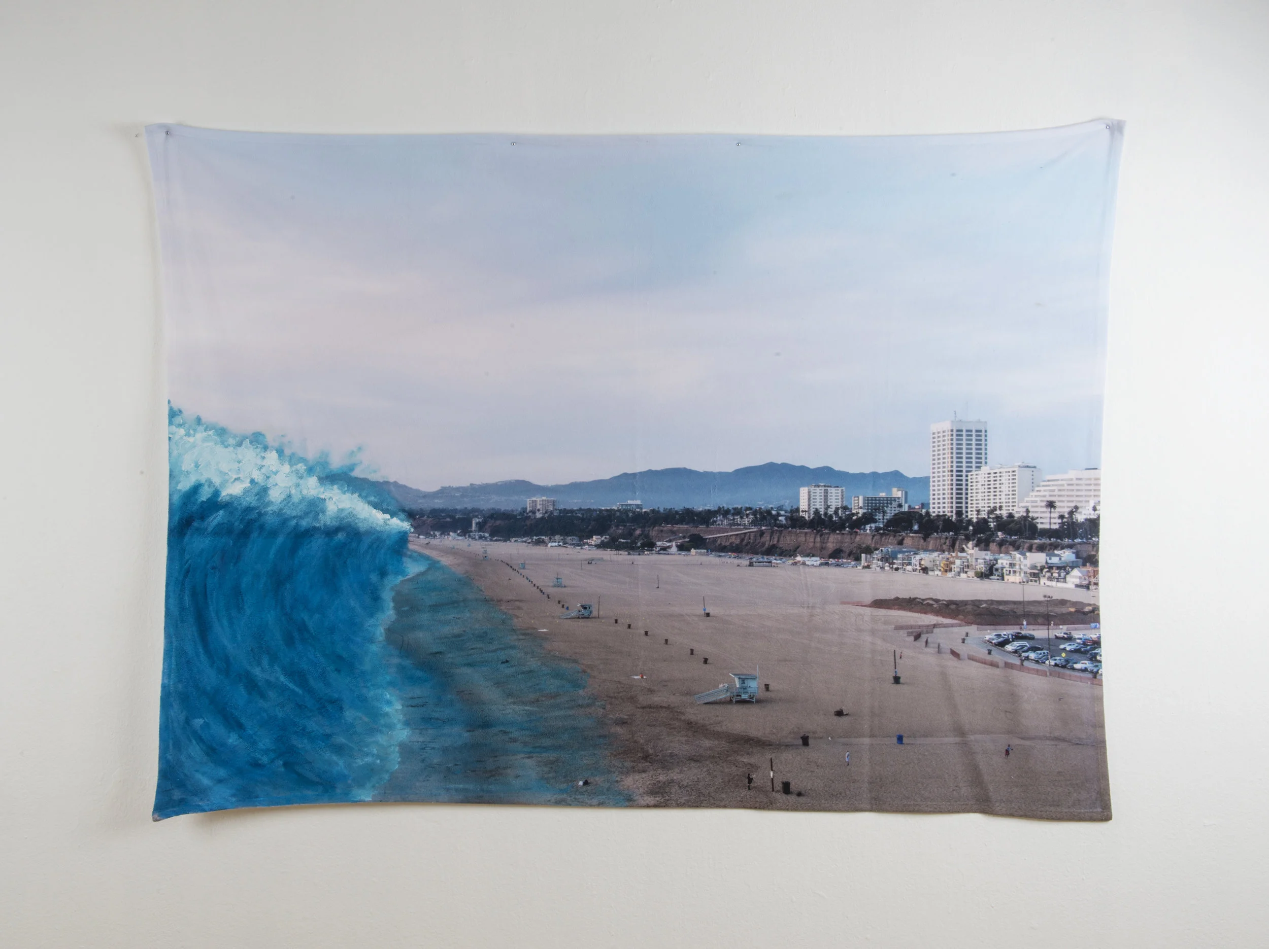 Disaster Scene #3 , 80in x 60in, Acrylic on Fleece.