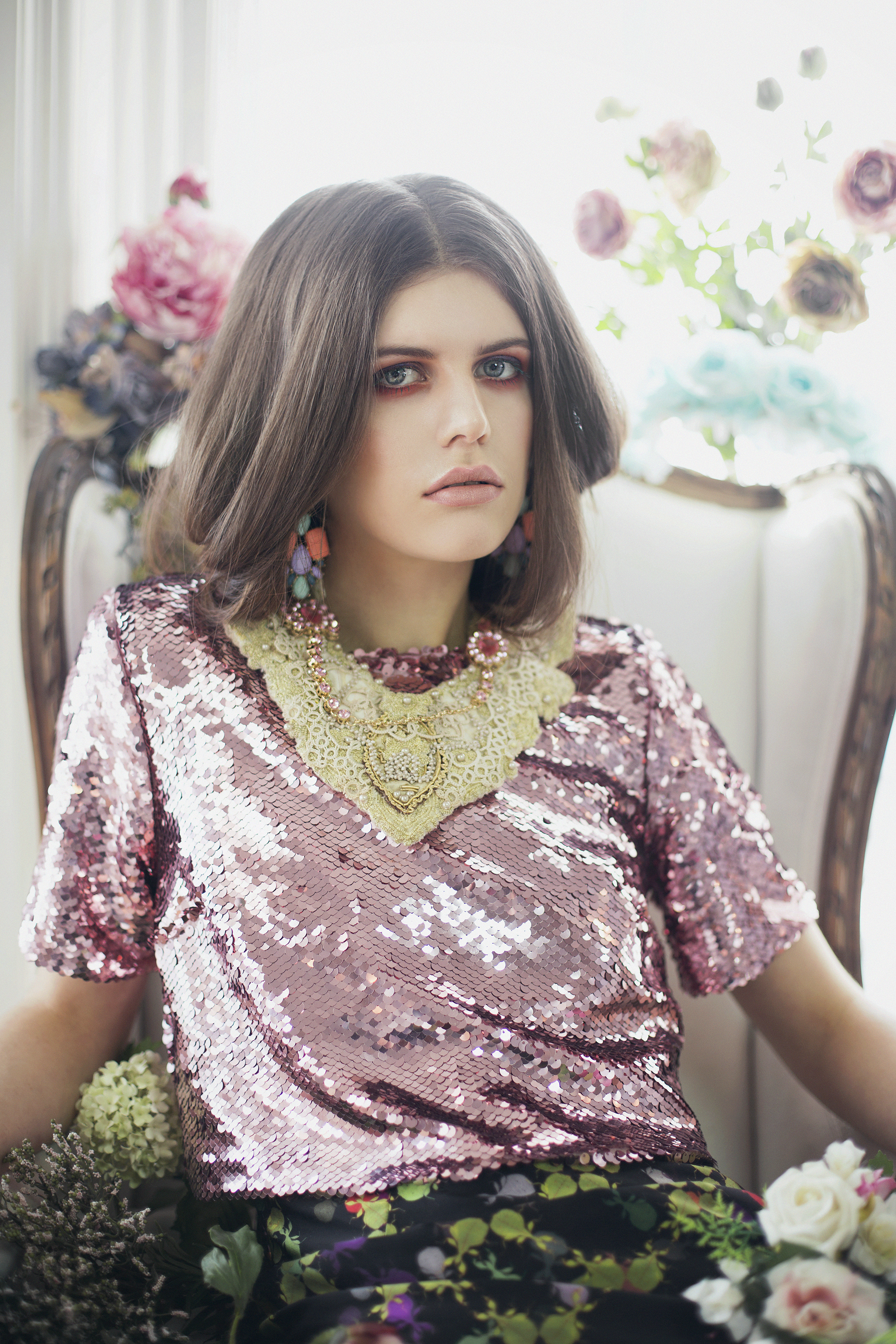 Top: Topshop, Skirt: Geeks and Stitches , Necklace: Velvet-Eccentric , Earrings: Stylists own