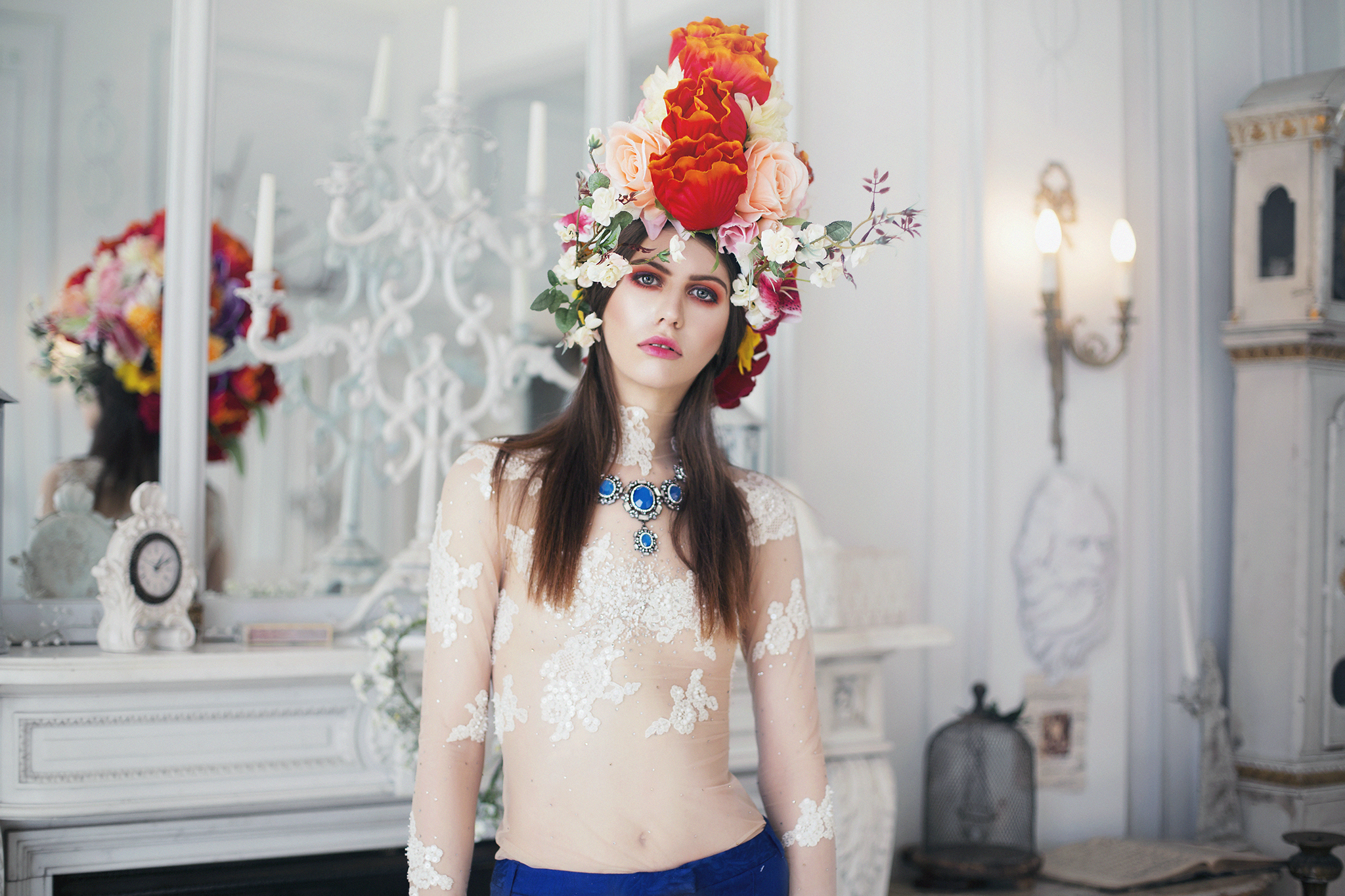 Top: Rinaree , Trousers: Topshop, Headpiece: Beksies Boutique Couture , Necklace: Stylists own