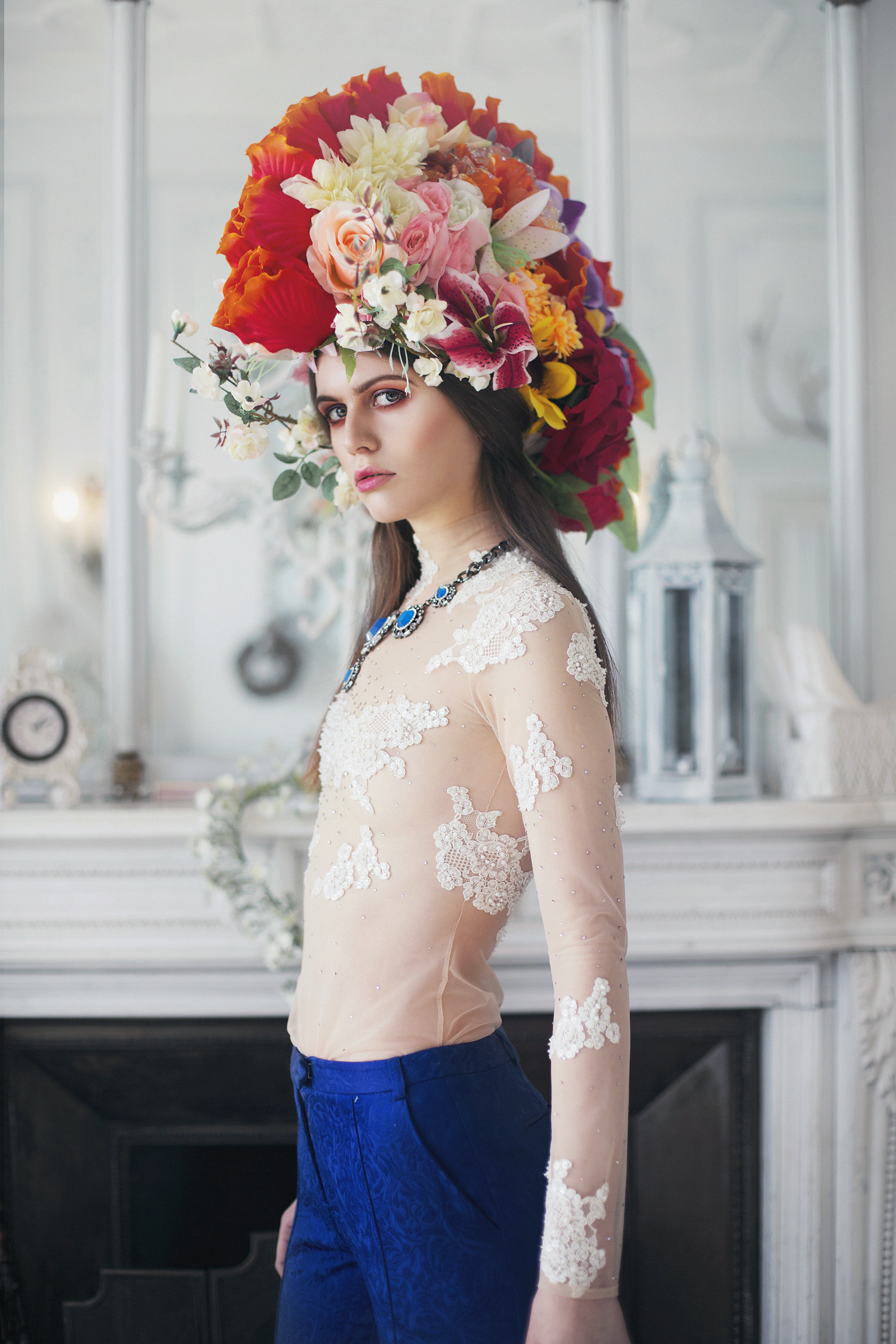 Top: Rinaree , Trousers: Topshop, Headpiece: Beksies Boutique Couture , Necklace: Stylists own