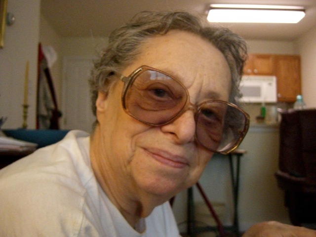 In her late 80s, not long before she died.