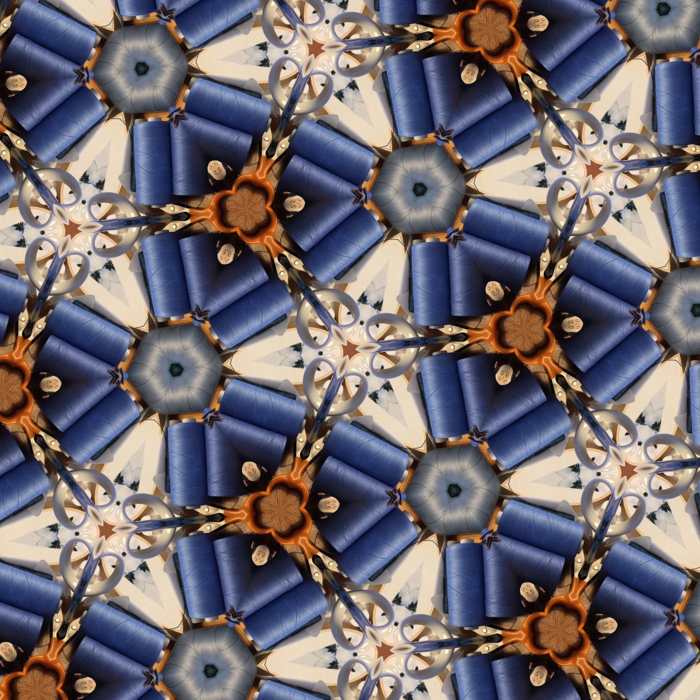 Made on Monday in progress, kaleidoscoped