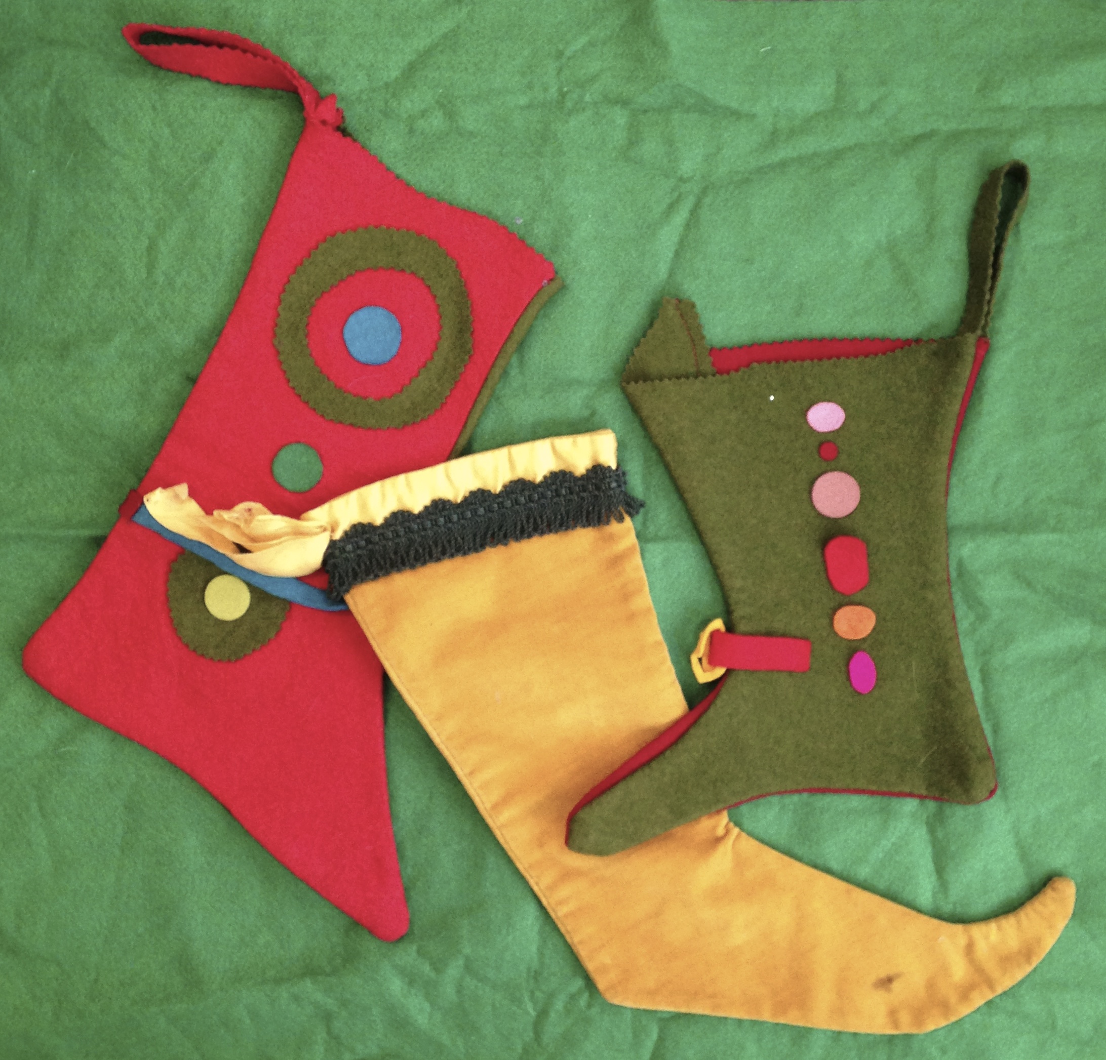 Christmas stockings made by my mother over 50 years ago