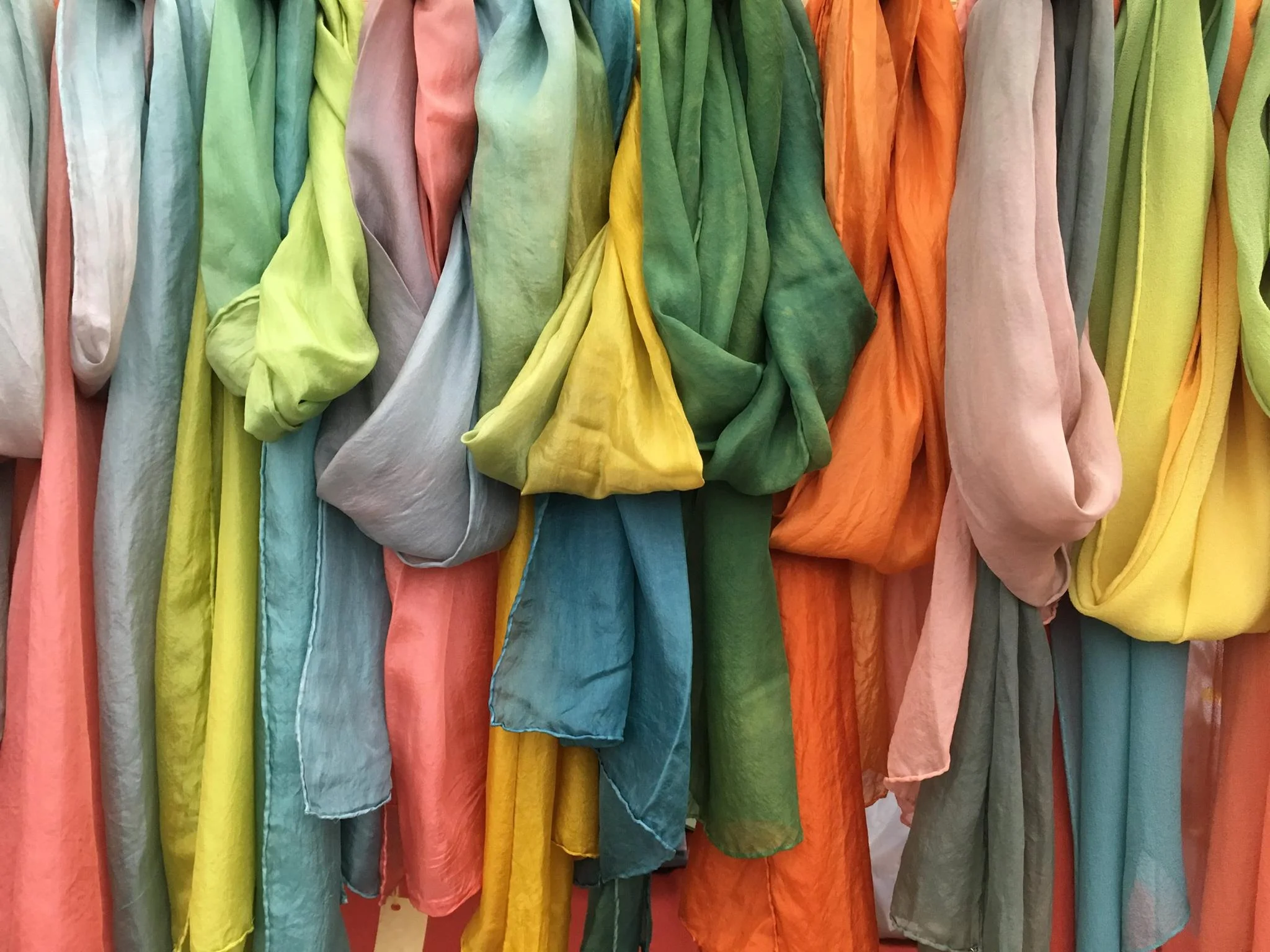 Silk chiffon in subtly variegated shades