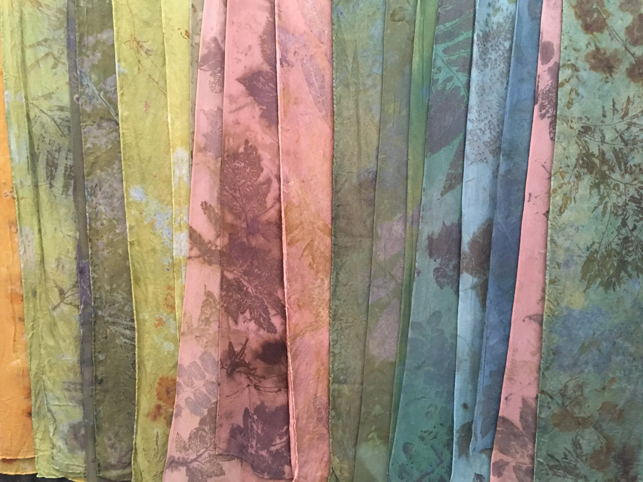 Ecoprinted scarves