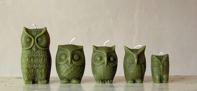 set of 5 owls