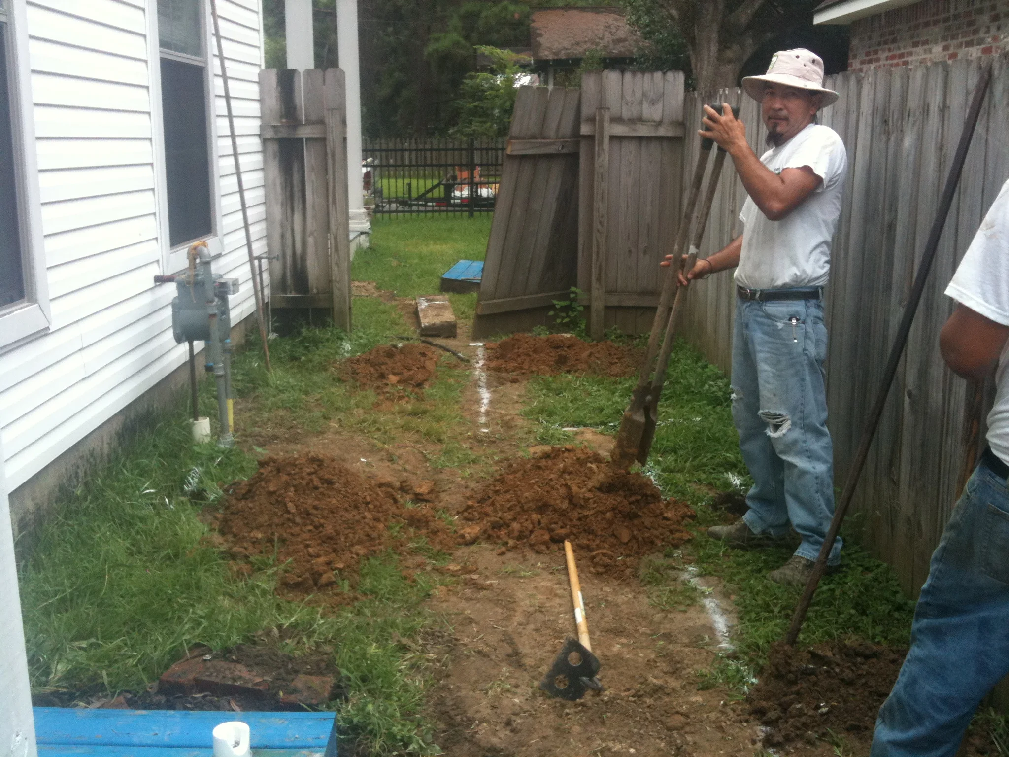 Side yard before