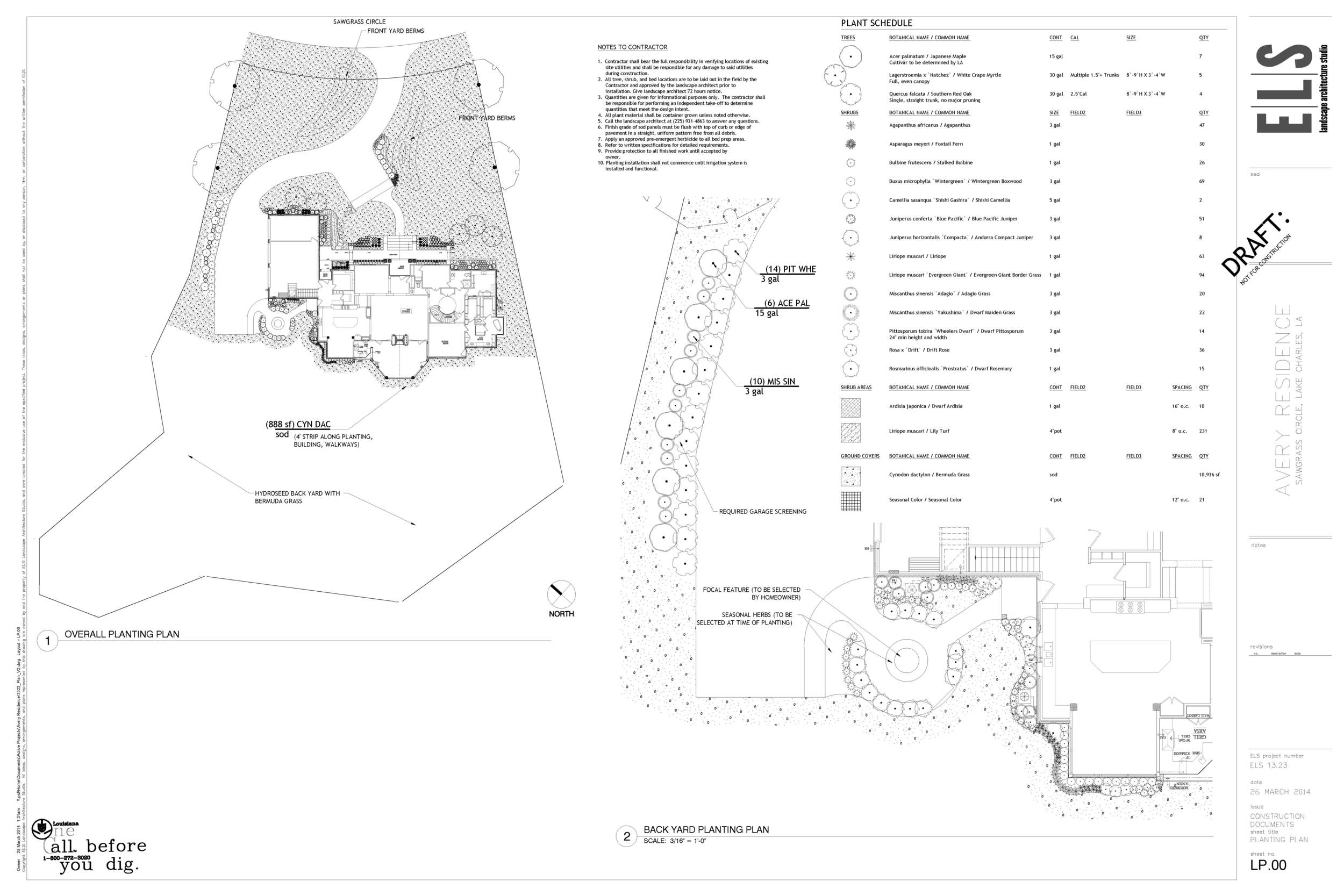 Site planting plan