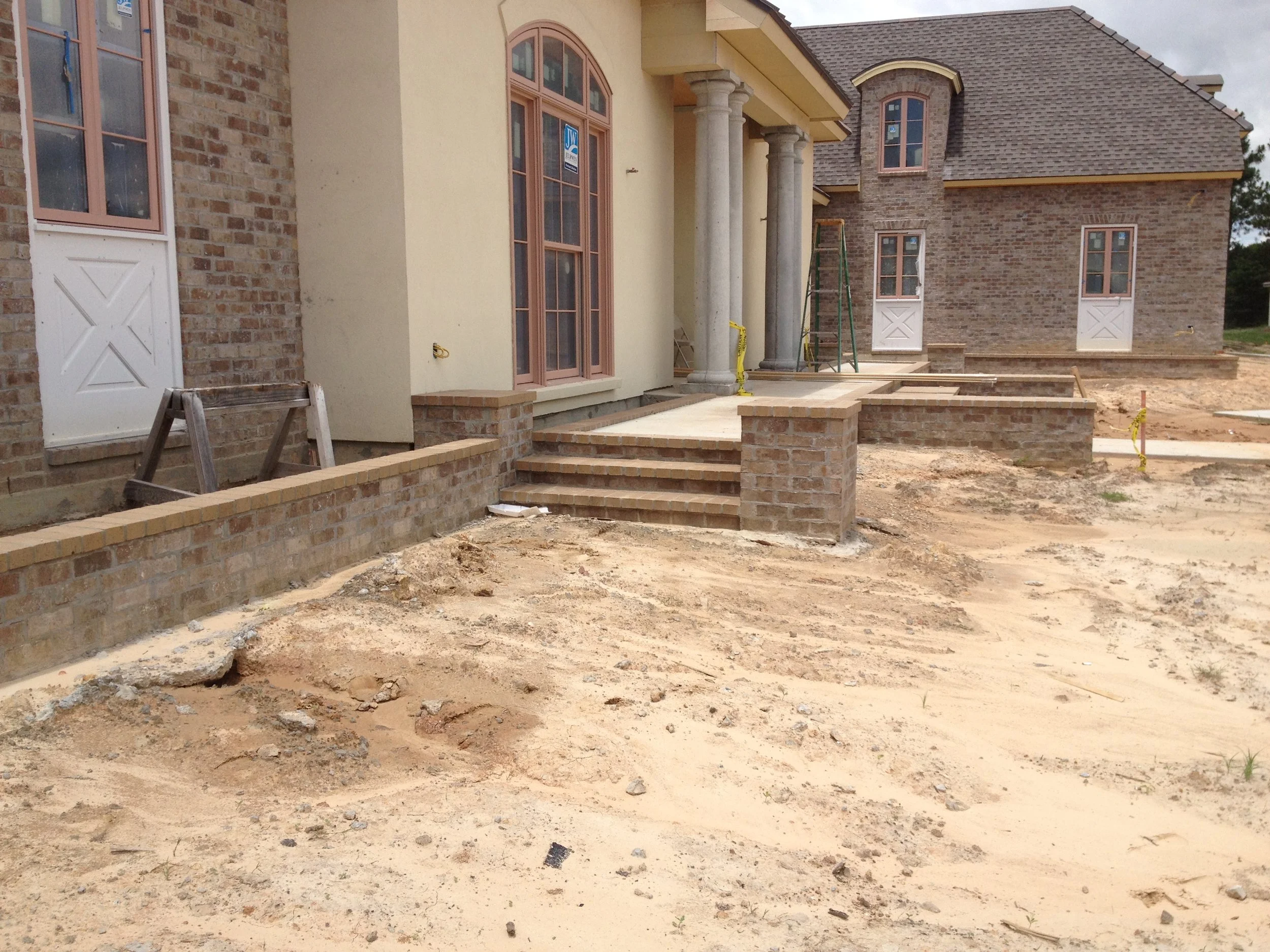 front of house during construction
