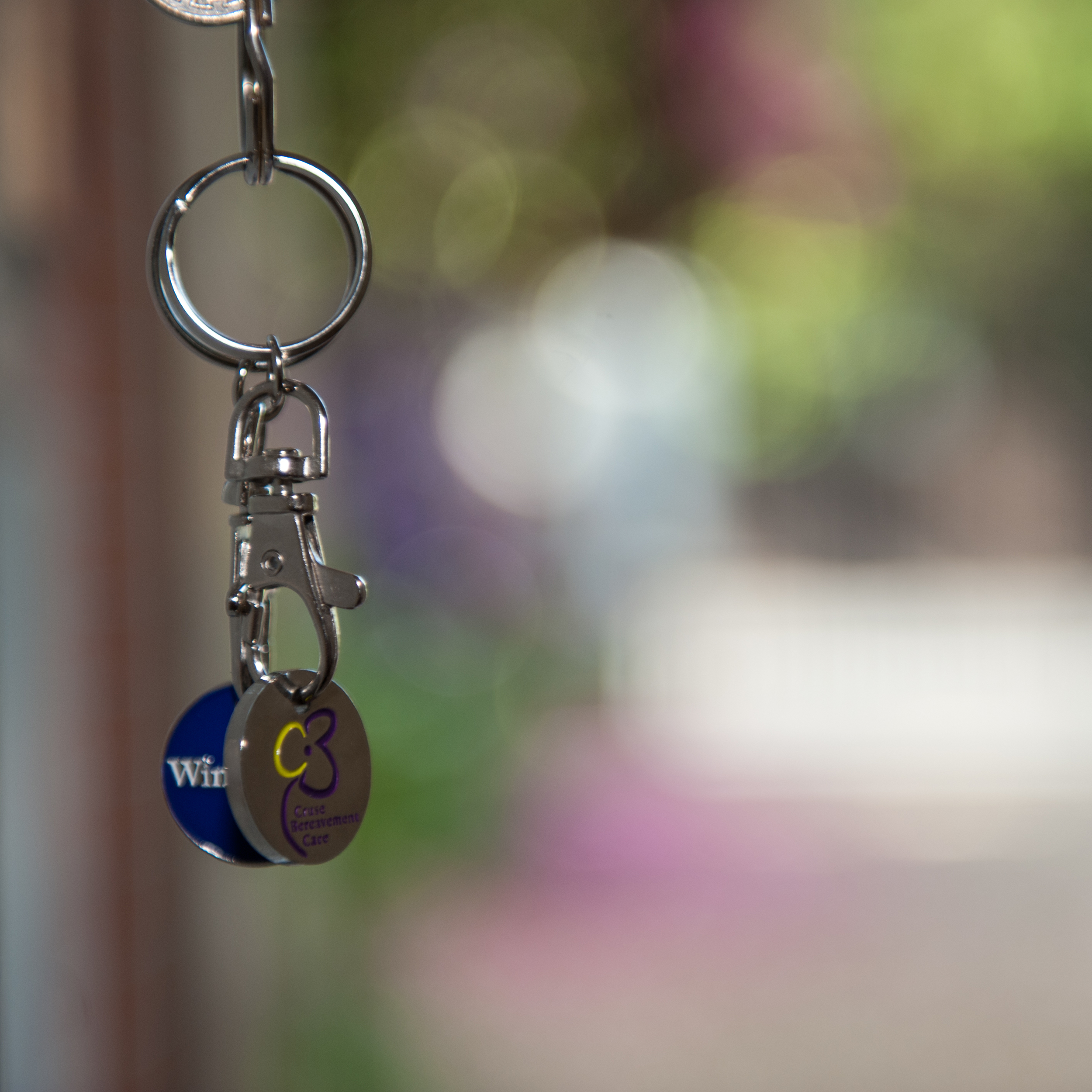 Standard metal keyrings.