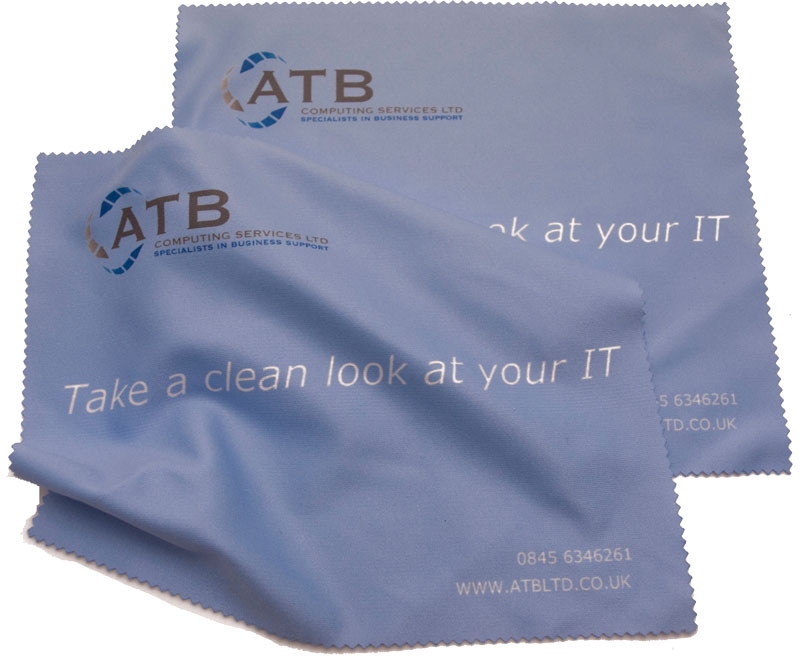 IT company use of a microfibre lens cloth
