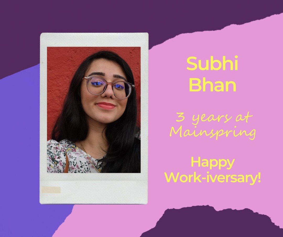 It's Subhi's three-year anniversary with Mainspring Schools, and we are so thrilled to wish her the happiest of days today 🥳

&quot;Working with children has forever been a passion of mine! Mainspring provides that supportive atmosphere for all of u