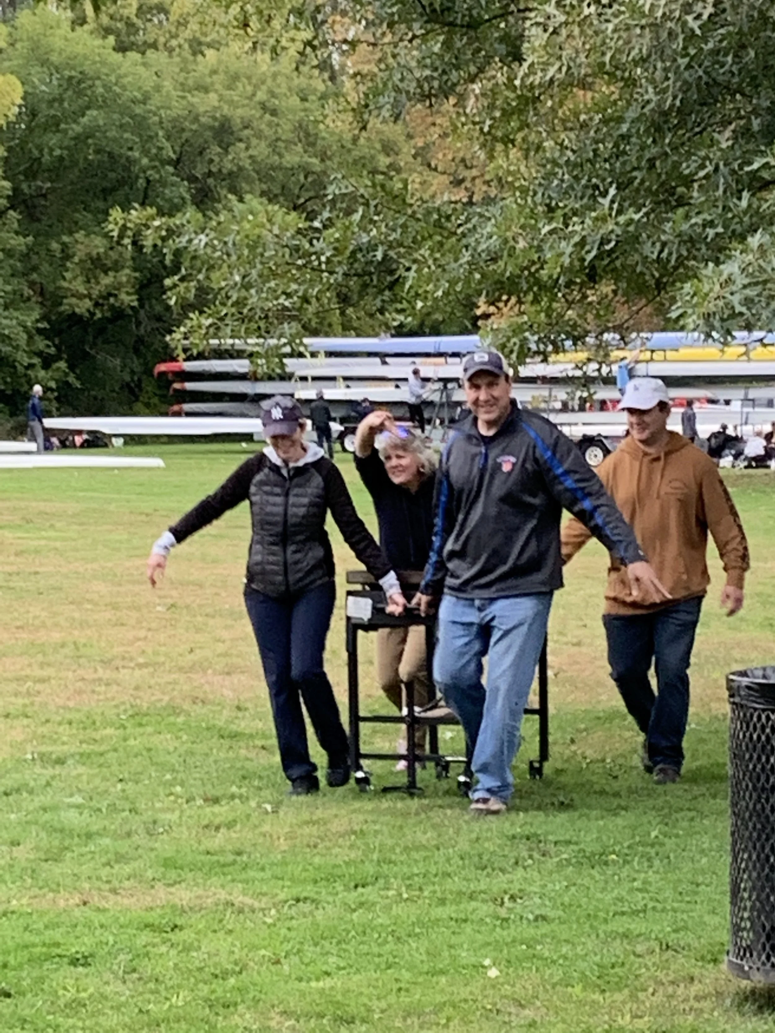 Parents always on the move.