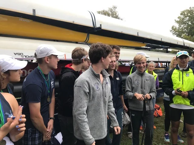 Jr's relaxed after a long day of racing.