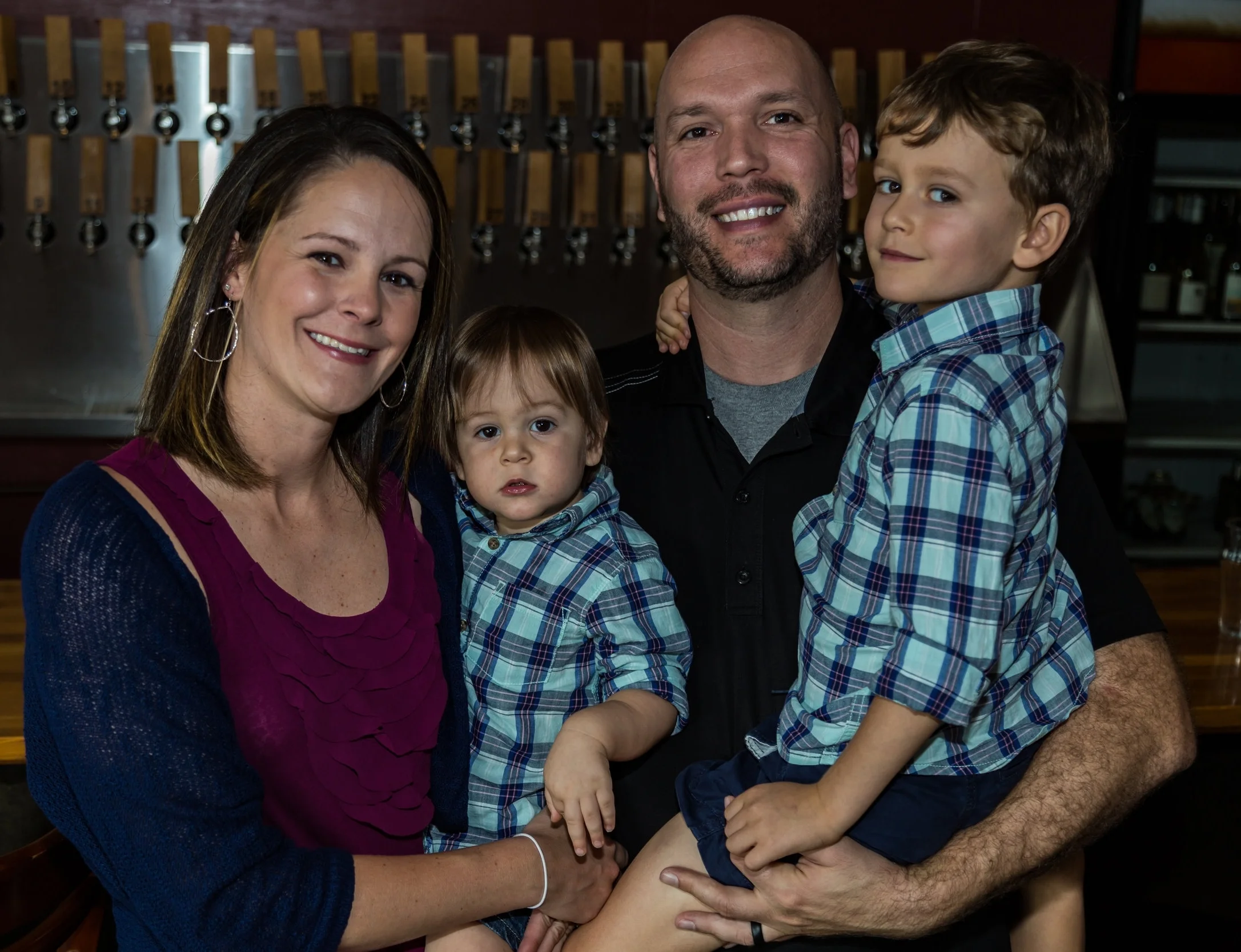Owner, John Amato, with wife Jackie and sons Carter and Landon.