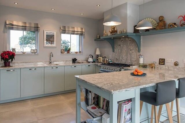 We love when customers come to us with pictures from our own portfolio of work as their inspiration! This one pops up quite regularly! 
It's a beautiful contemporary shaker kitchen from our Concept Collection. In this design, we used our Glacier Blue