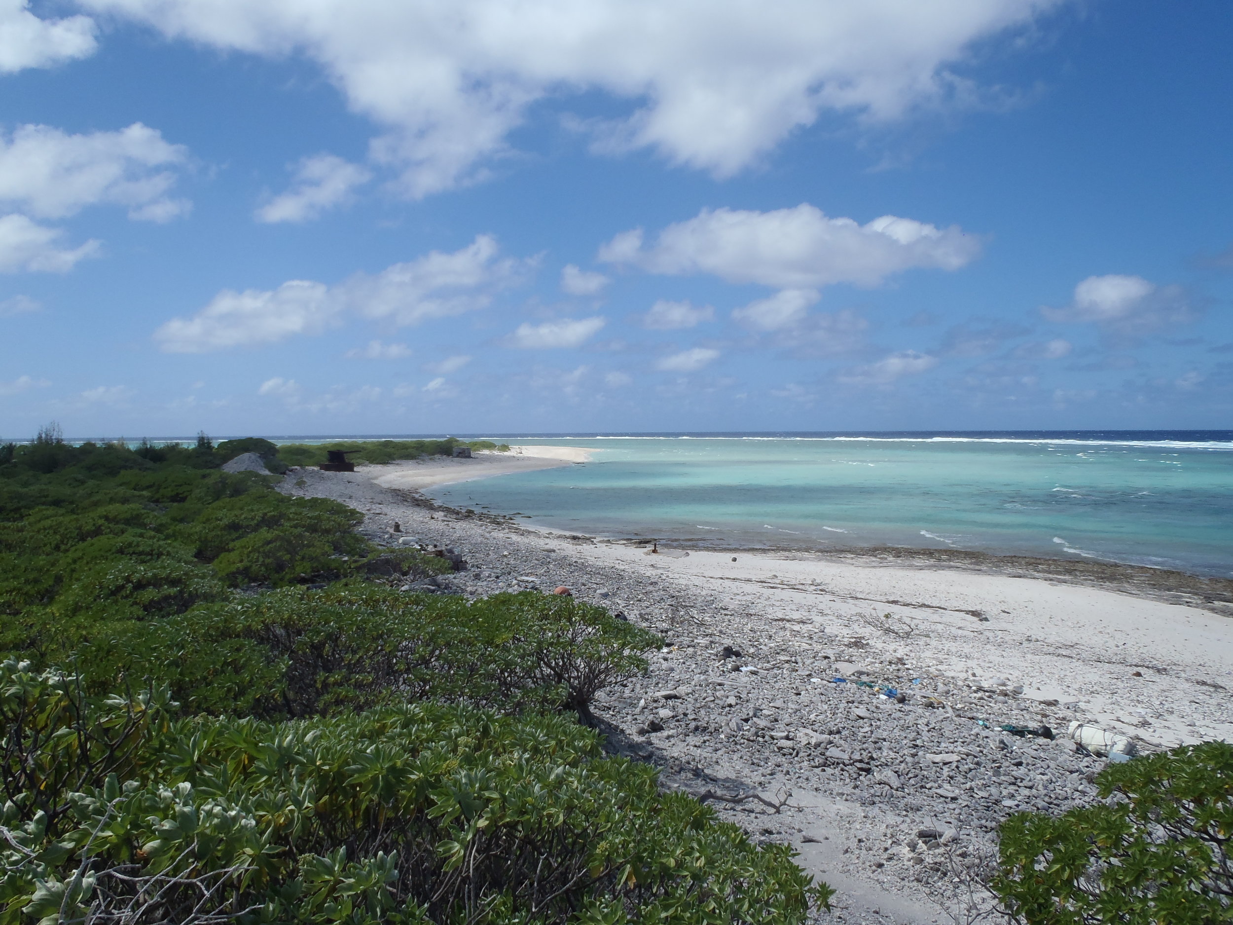 View from the a high point, Wake Atoll - Infrasound array installation - February 2015