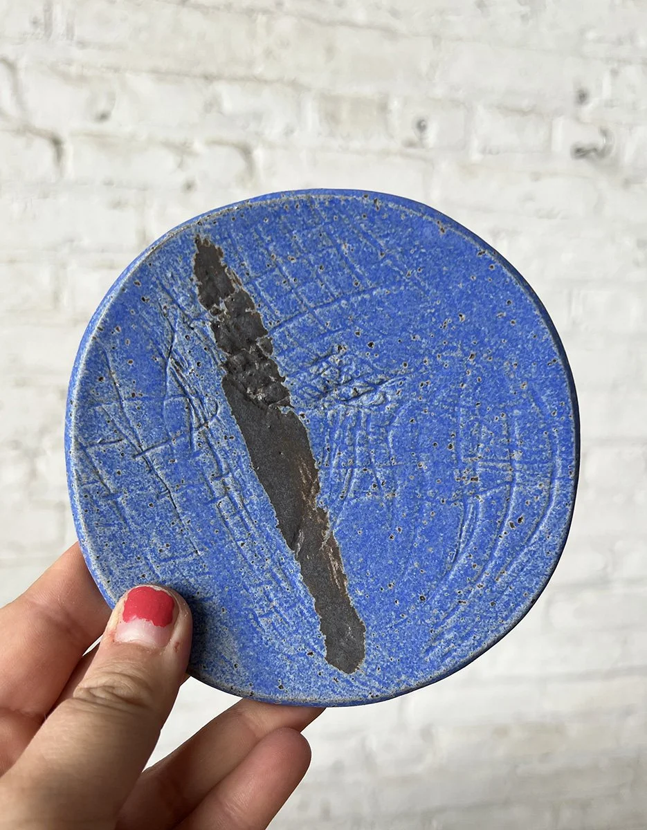 Black Textured Dinner Plates — Gina DeSantis Ceramics