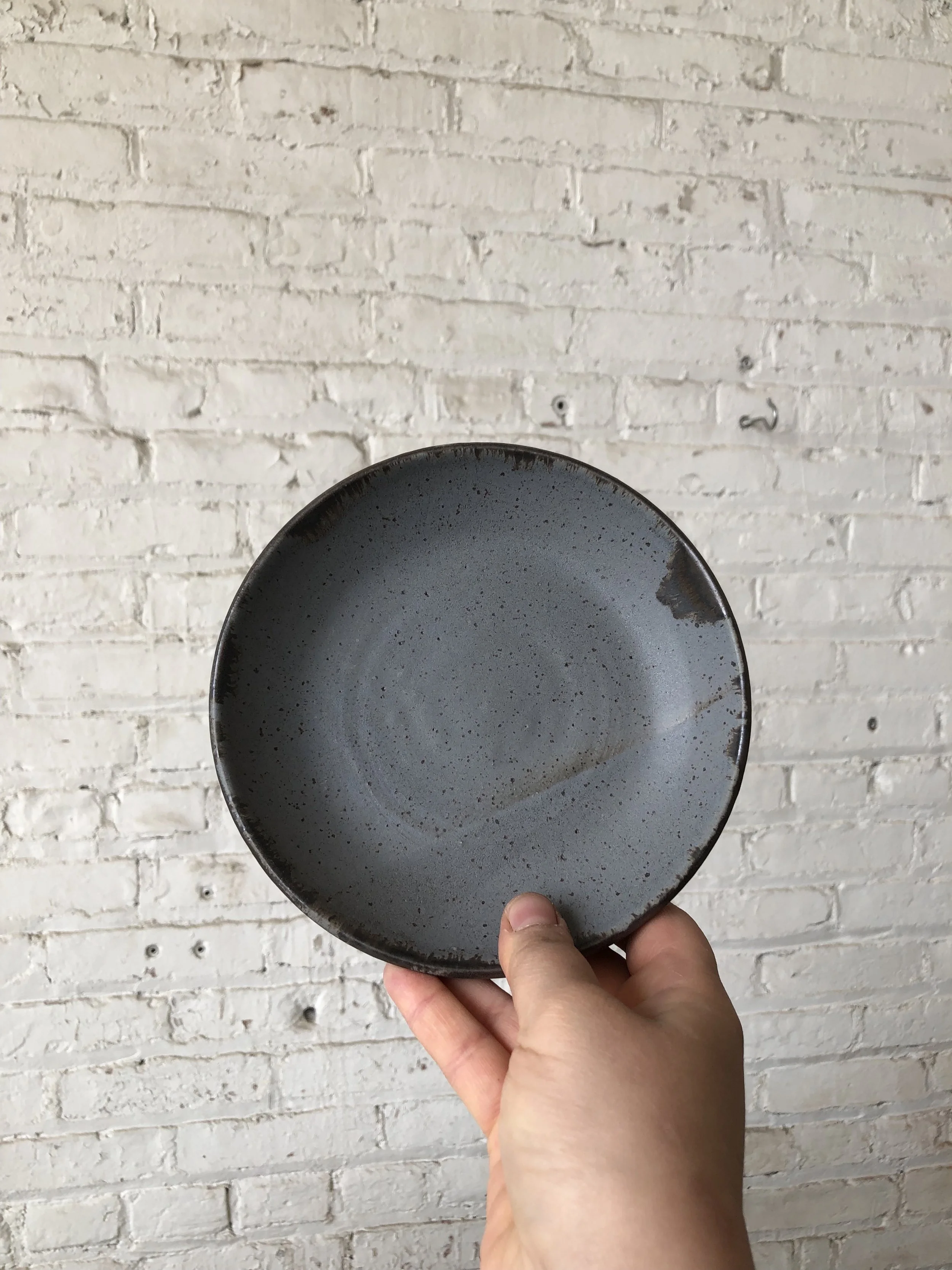 Black Textured Dinner Plates — Gina DeSantis Ceramics