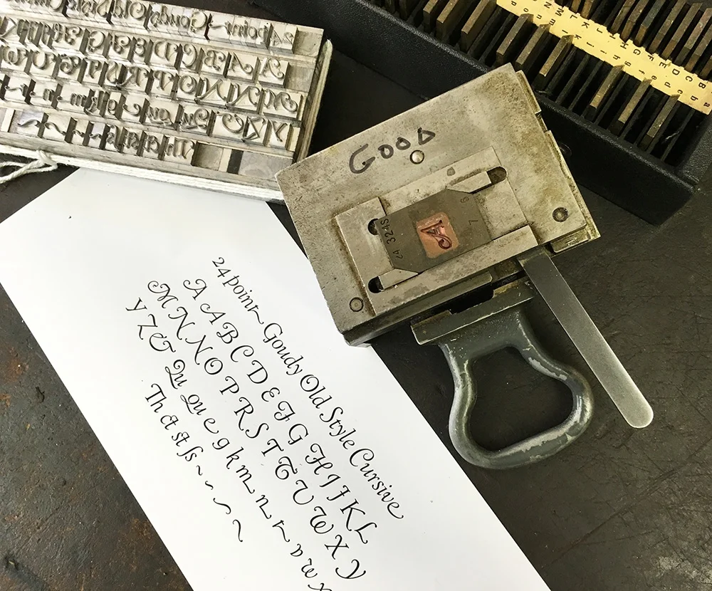 24pt. Goudy Cursive