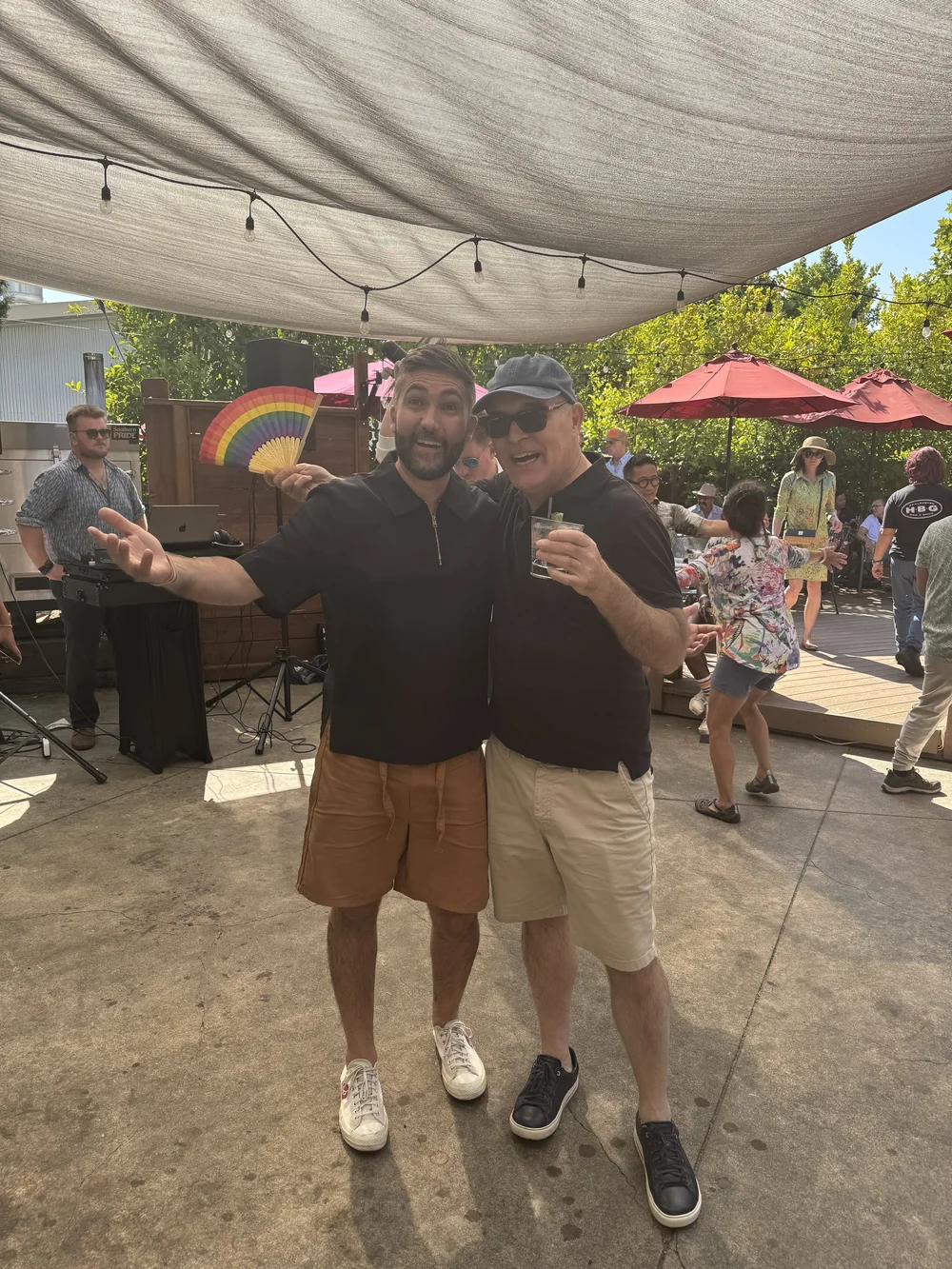 Healdsburg's Gay Pride Event 2025. Image of Patrick and Felice.JPG