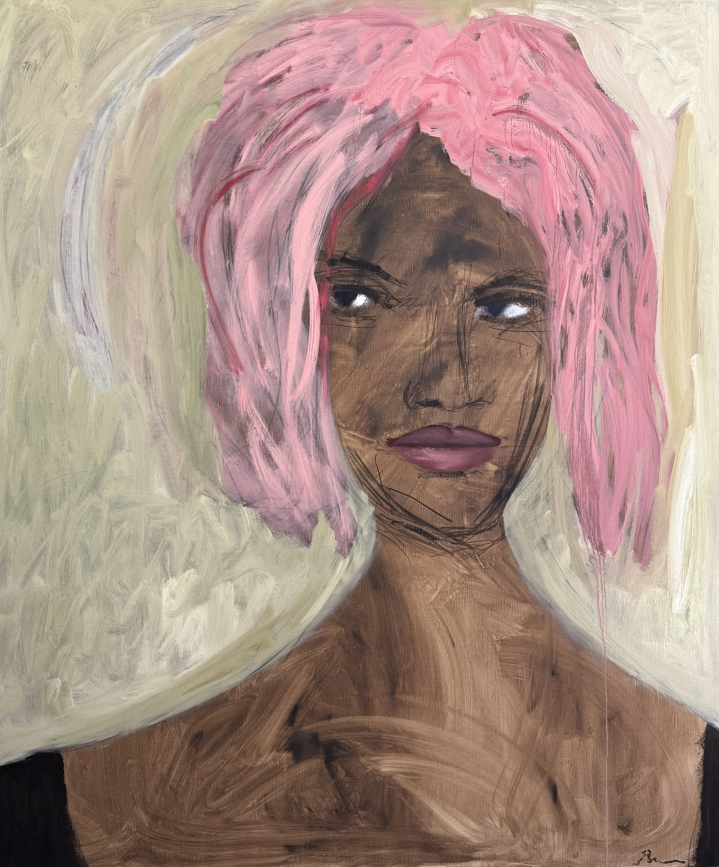 Lucy in the Sky with Pink Hair 72%22 x 60%22.JPG