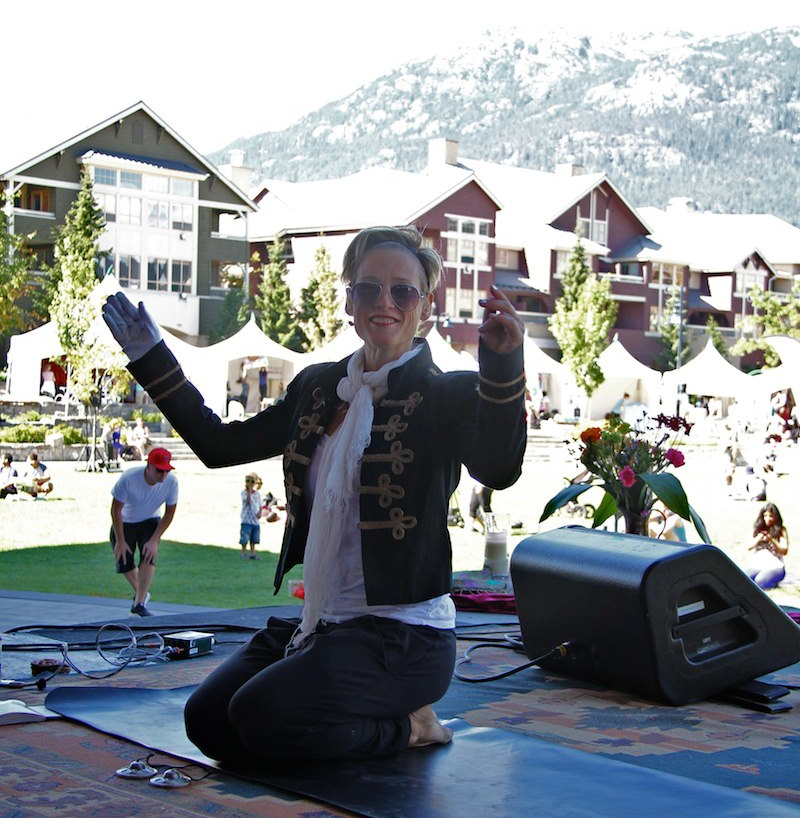 Maria taught an entire michael jackson yoga class at wanderlust whistler