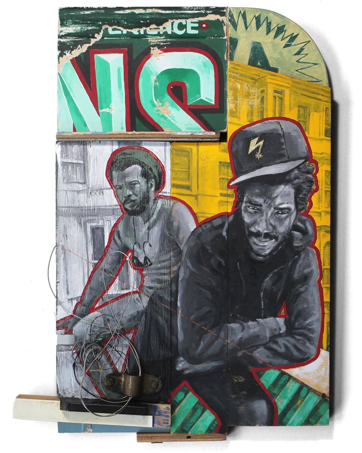 &ldquo;Soul Craft&rdquo;, my portrait of Dr. Know and H.R. of punk/rock/reggae legends Bad Brains, is finally done. i&rsquo;m enjoying the more singularly-shaped canvas i built for this one&hellip; definitely a change for me. love exploring all the p