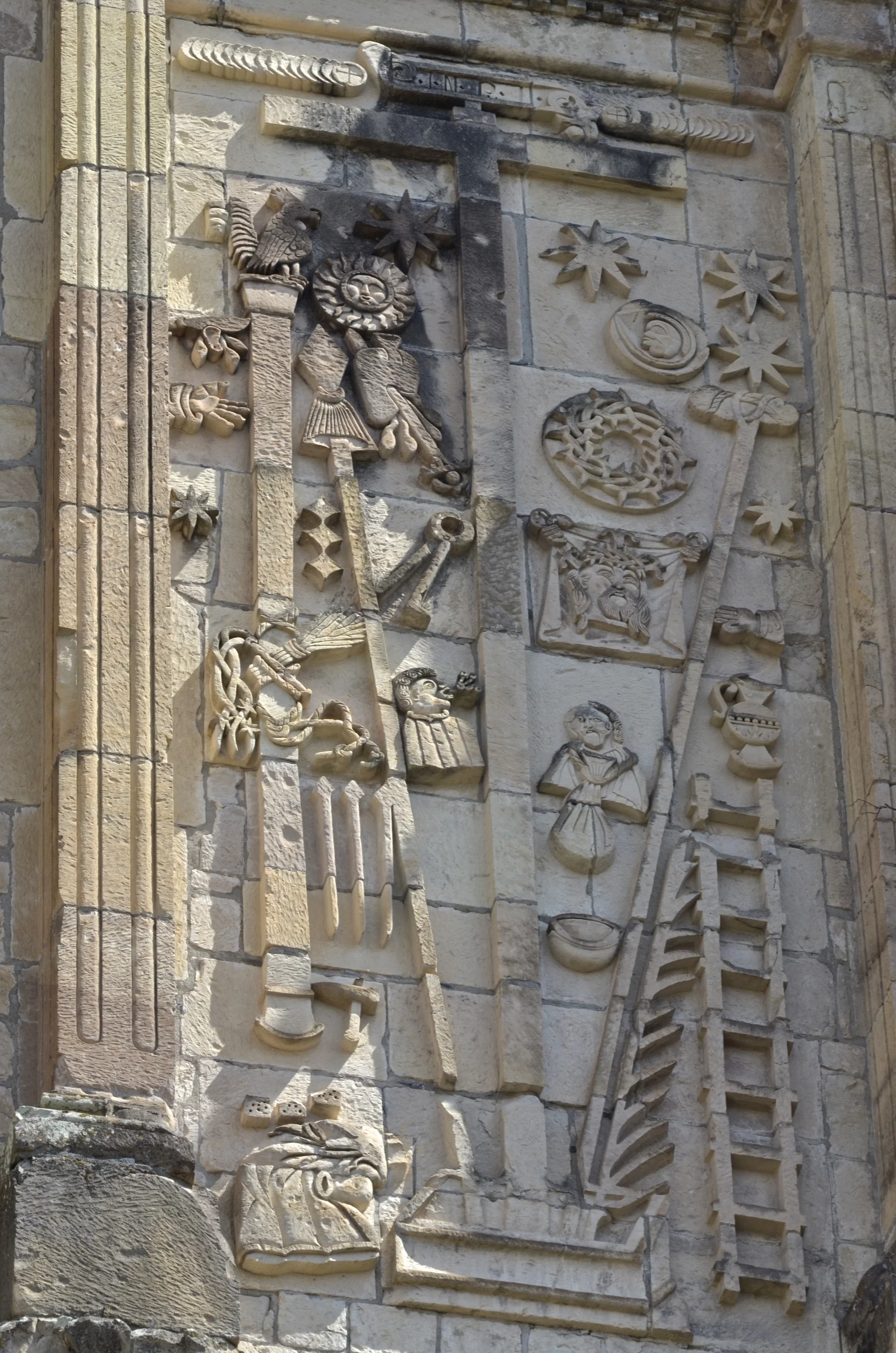 North facade decoration at San Juan Bautista Coixtlahuaca