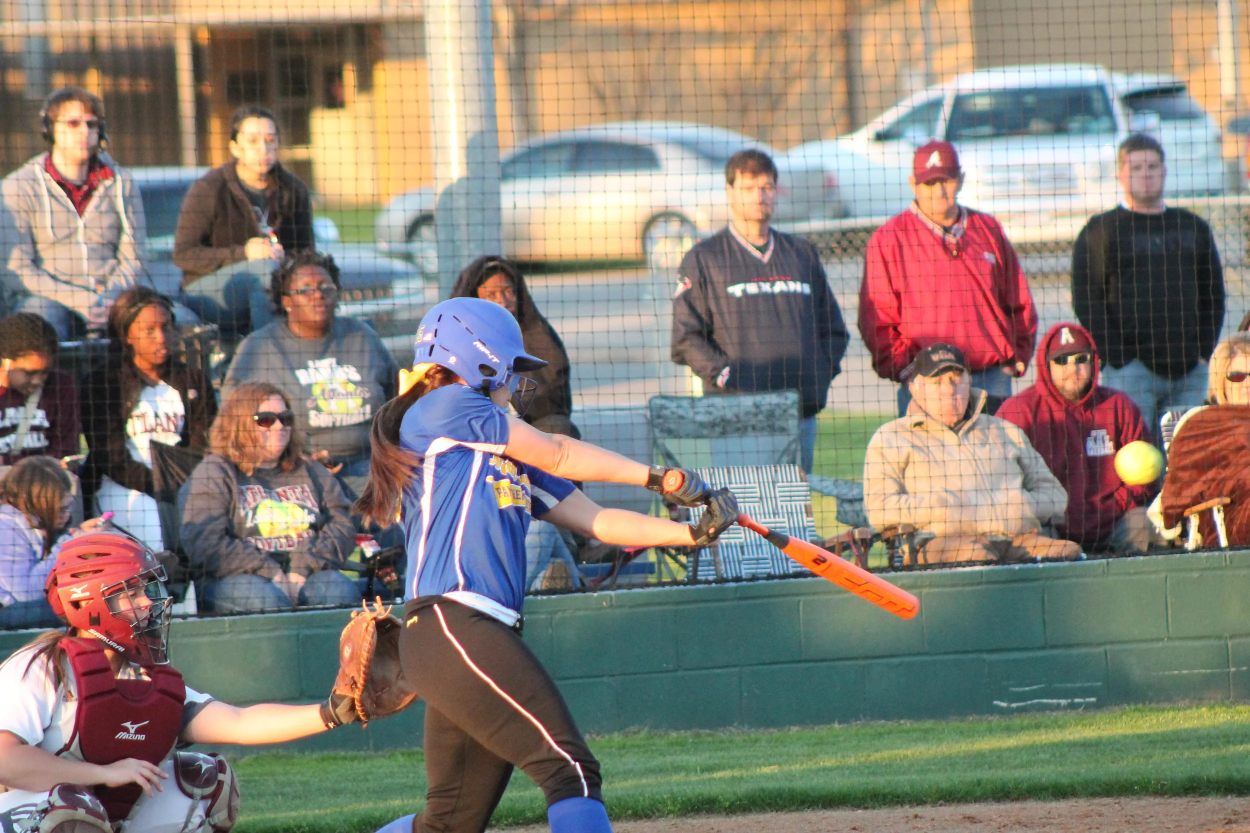 Tanna Huie with a double in the fifth inning against Atlanta Friday night. Huie also had a home run for North Lamar in the 4-2 victory.