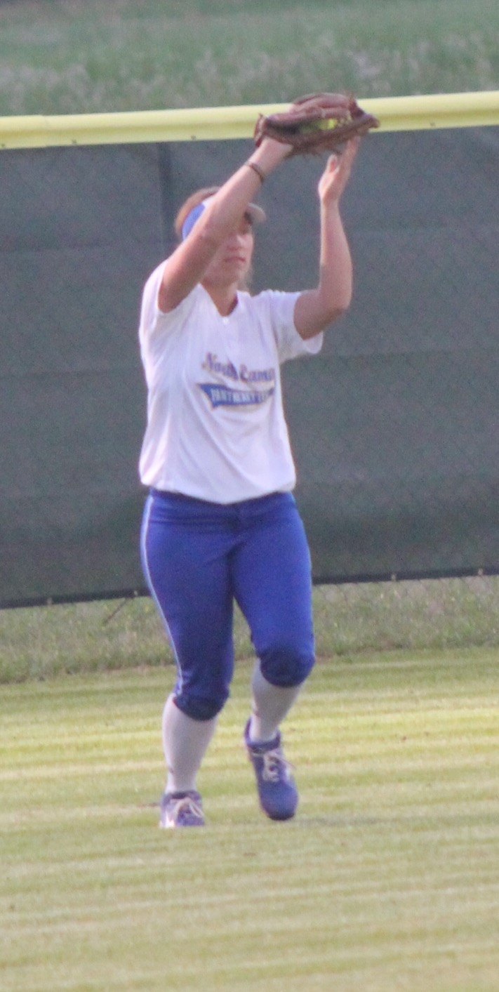 Tanna Huie secures the final out of the ball game against Pittsburg.