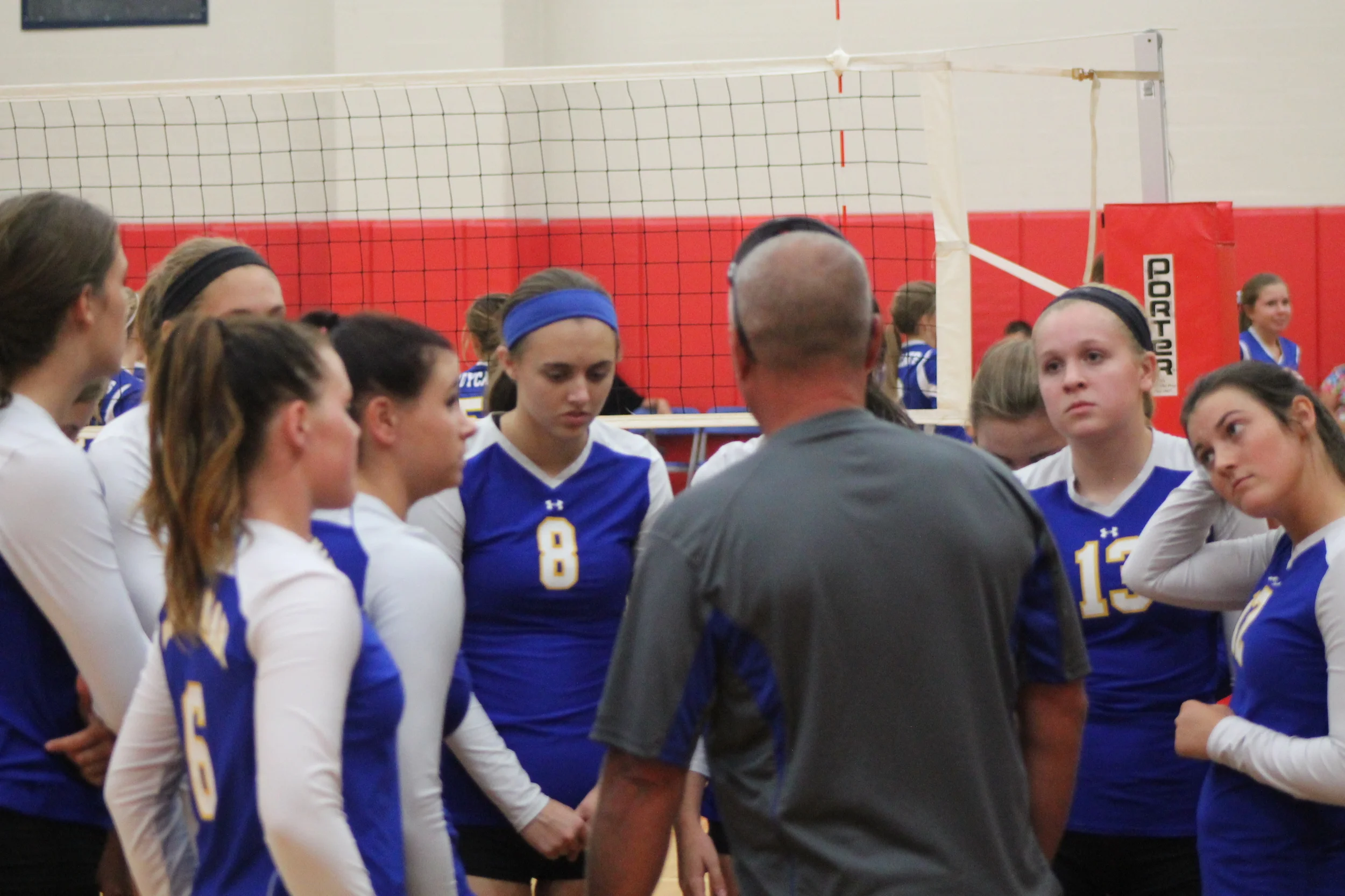 Coach Jimmy Fendley talking to the JV squad earlier this season.