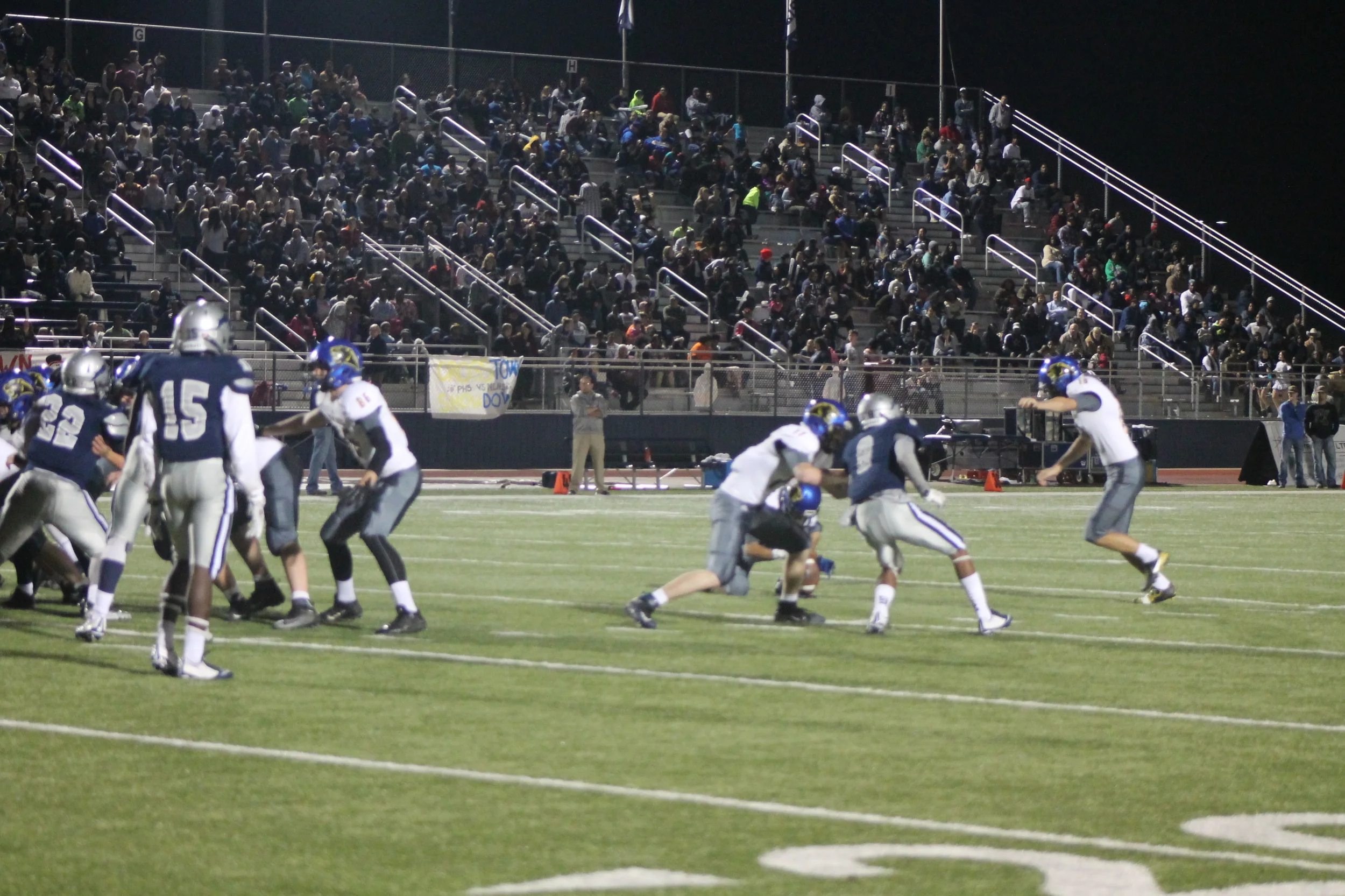 (Photo by Maddy Routon) Nick West with a 42 yard field goal for North Lamar