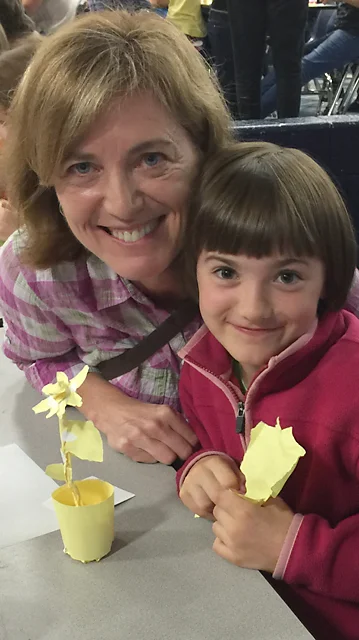 Lizzie Fisher, 3 rd grade, and mother Angela Fisher.