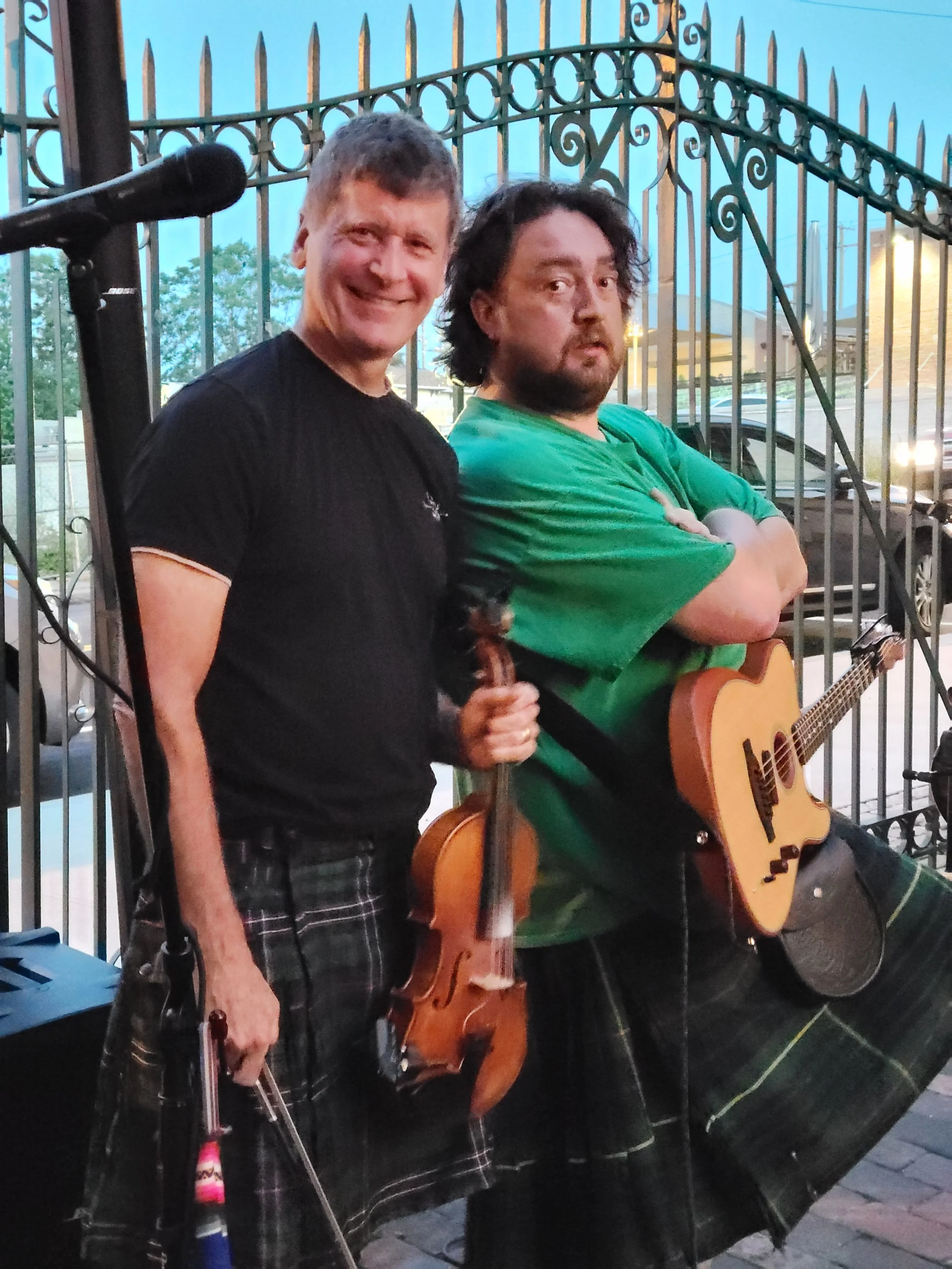 McIans Irish band posing for photo.