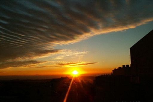 A sunrise over contemporary Jerusalem.