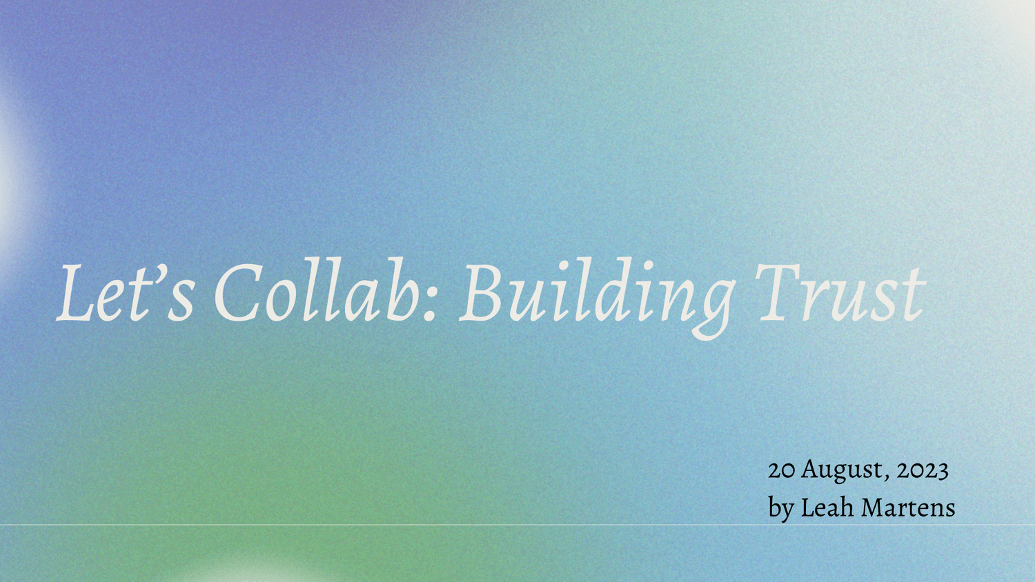 Let's Collab: Building Trust episode artwork