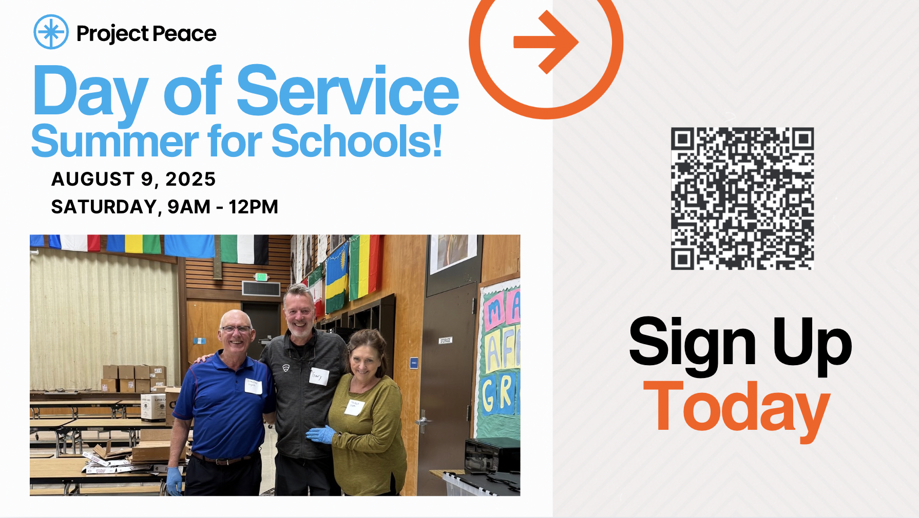 🛠️ Project Peace Day of Service – Saturday, August 9