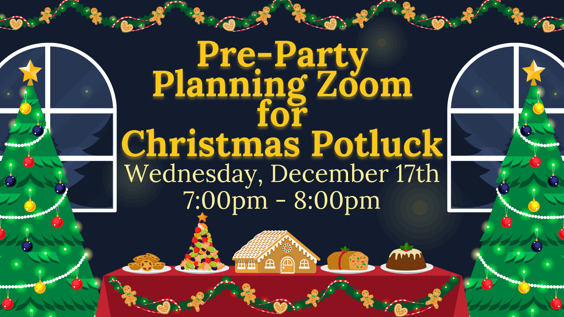 Pre-Party Planning Zoom for Christmas Potluck 2025
